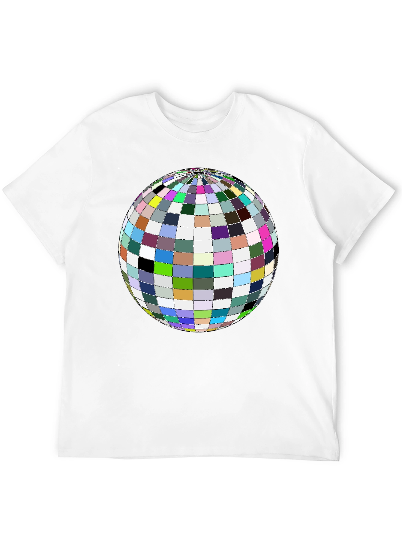 Colorful Globe Graphic Tee - Black Unisex Shirt - 12