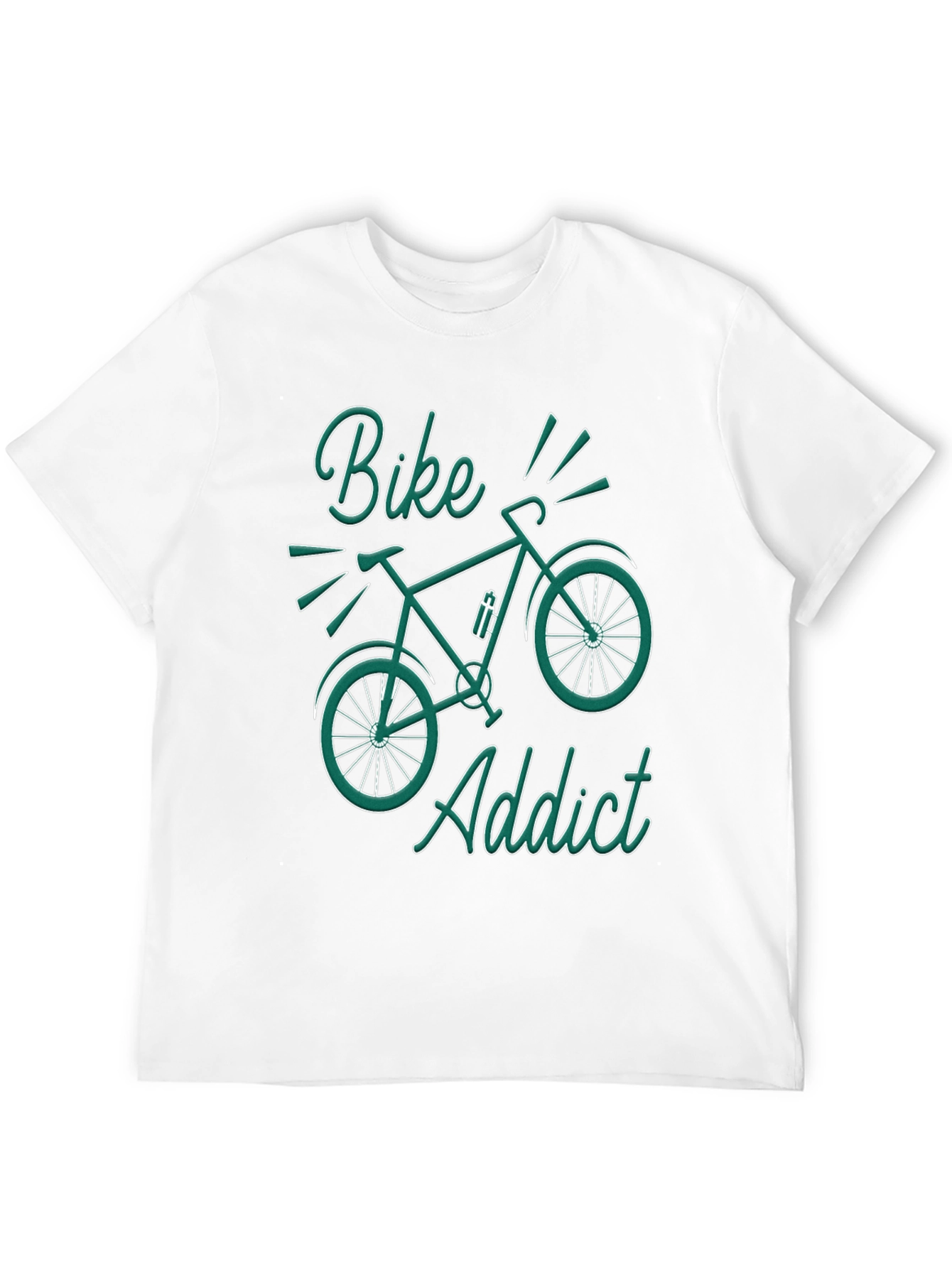 Black Bike Addict Graphic T-Shirt - Black view 12