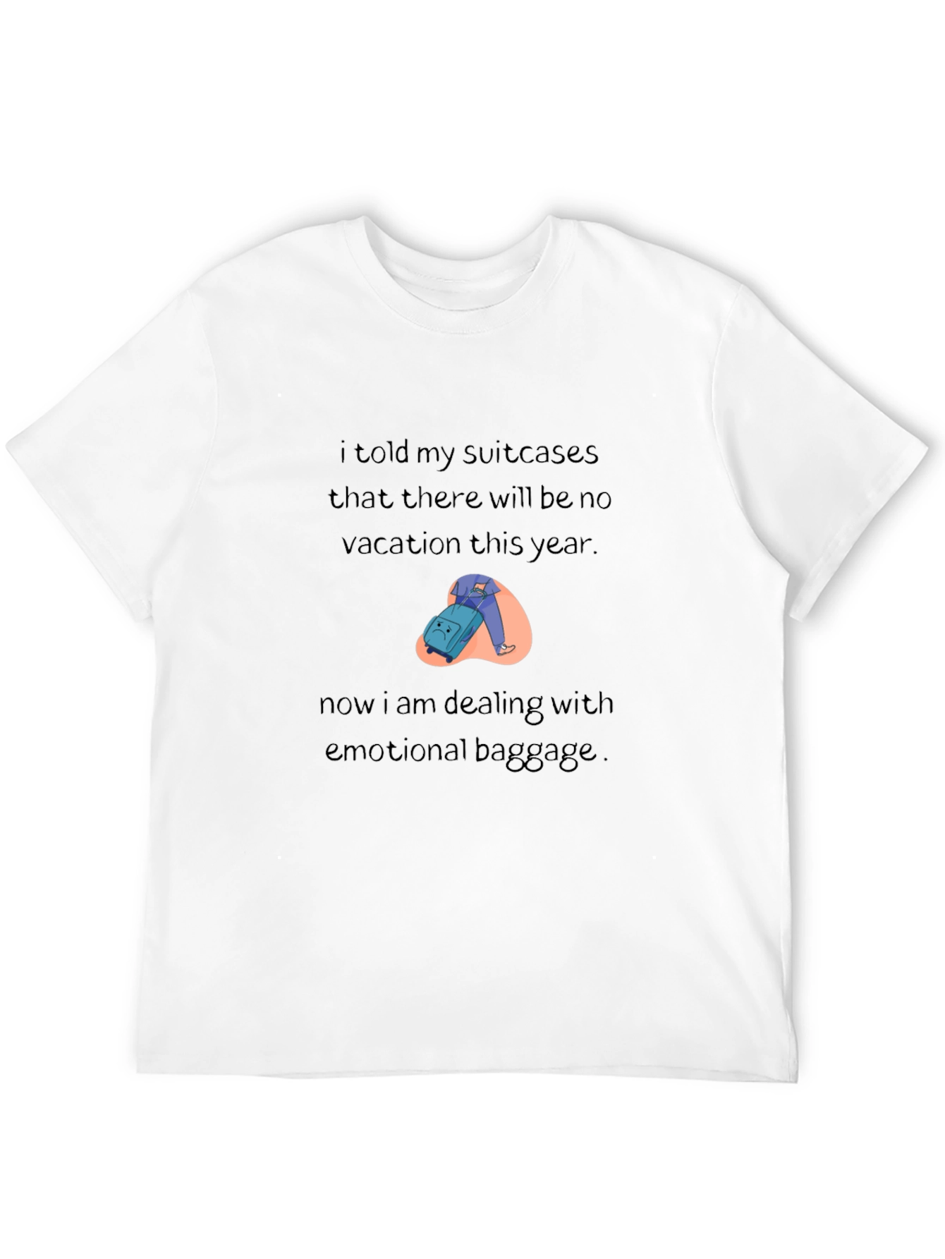 Black Emotional Baggage T-Shirt - Vacation Humor view 12