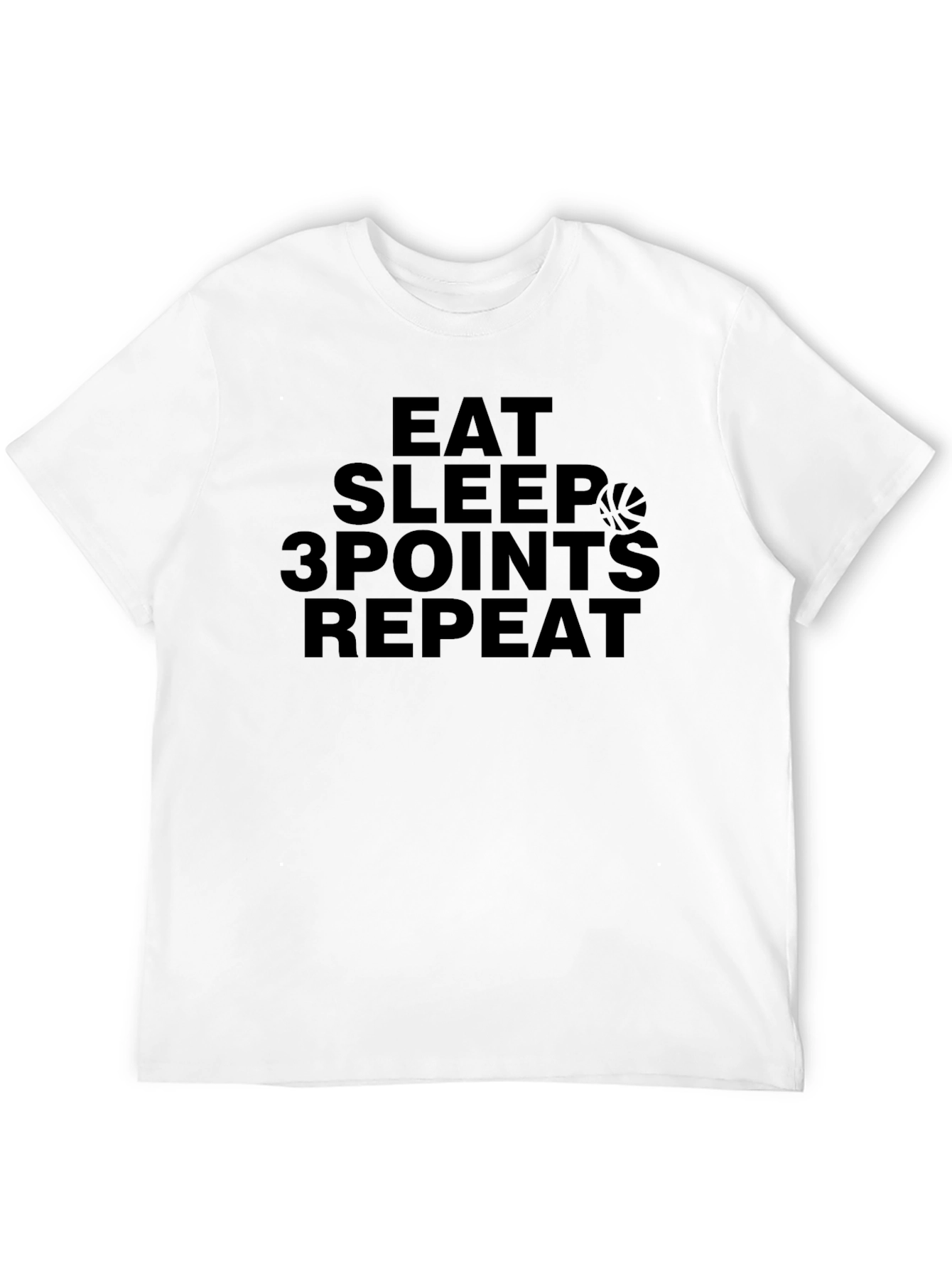 Black Eat Sleep 3 Points Repeat Black T-Shirt view 12