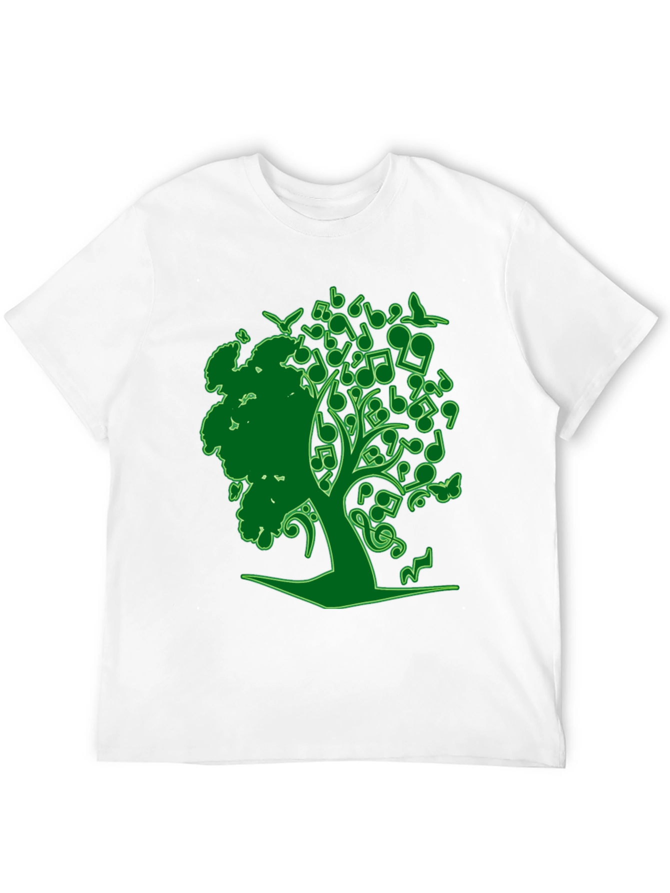 Black Musical Tree Graphic Tee - Nature Inspired Design view 12