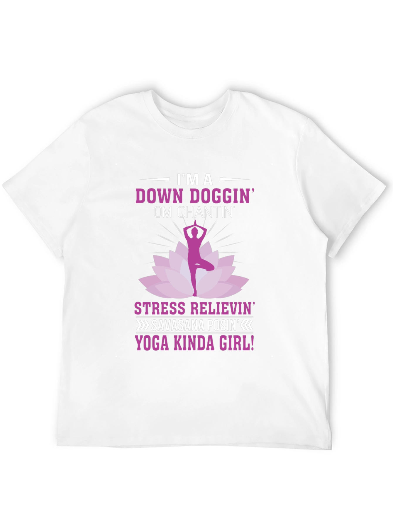 Black Yoga Kinda Girl Graphic Tee - Down Doggin' Om Chanting T-Shirt view 12