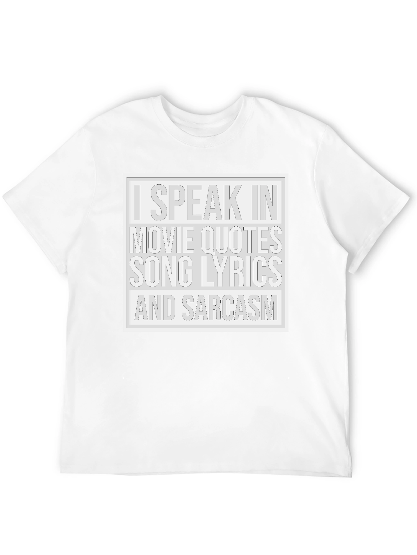 Black Movie Quotes Song Lyrics Sarcasm T-Shirt view 12