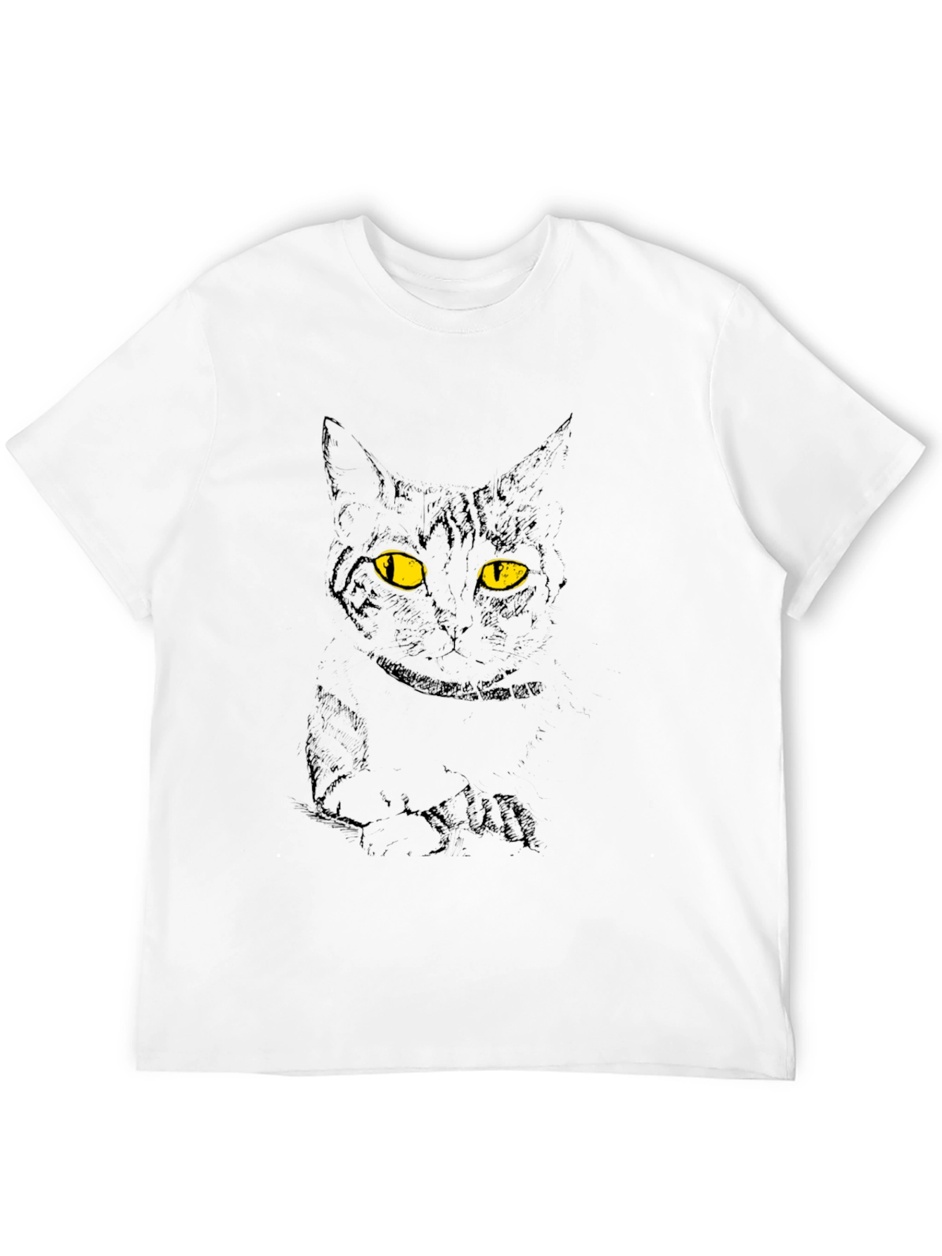Black Black Cat Graphic Tee - Men's Short Sleeve T-Shirt view 12