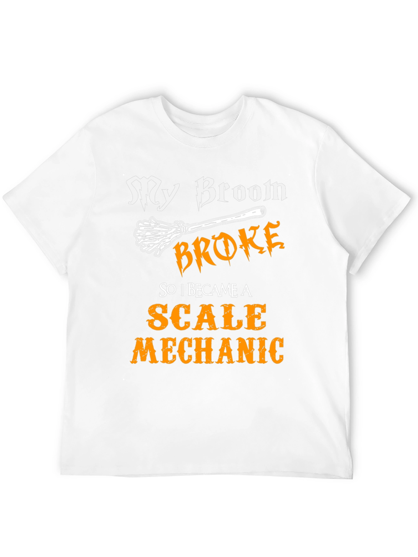 Black Scale Mechanic Graphic T-Shirt - Broomstick Humor view 12
