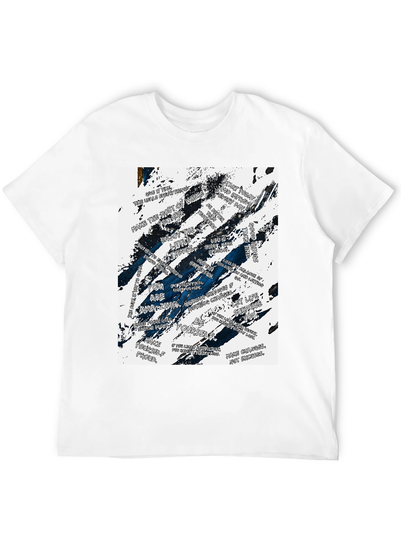 Black Inspirational Quote Graphic Black T-Shirt view 12