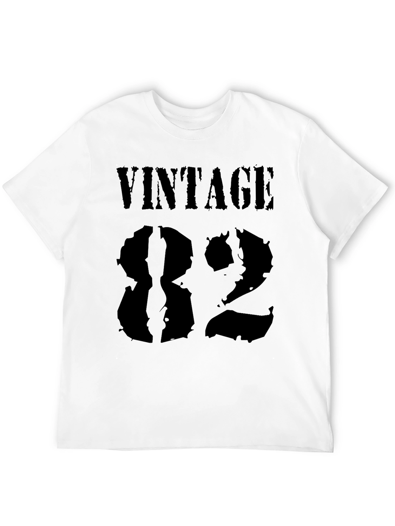 Black Vintage 82 Graphic T-Shirt - Classic Black Tee view 12