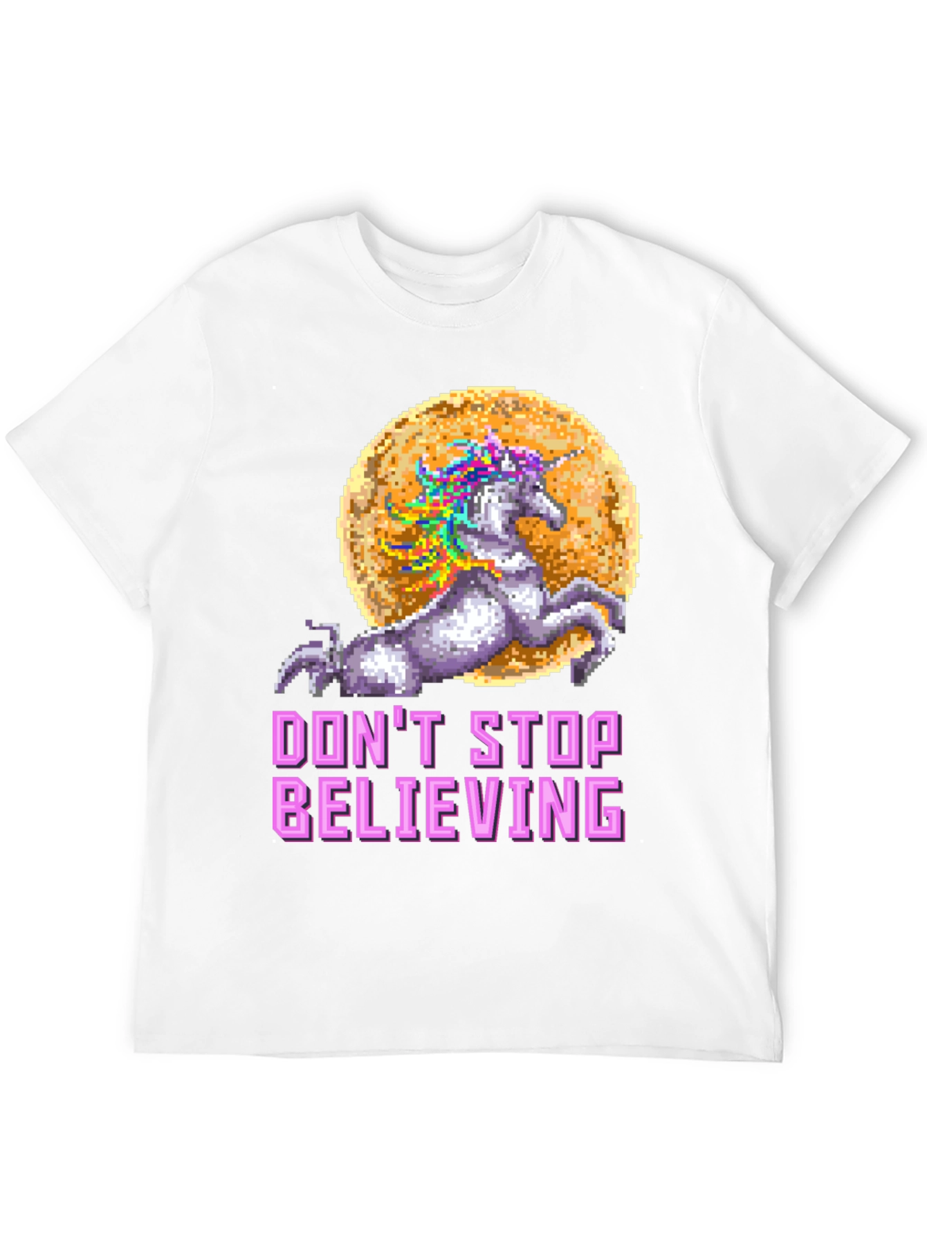 Black Unicorn 'Don't Stop Believing' Graphic T-Shirt view 12