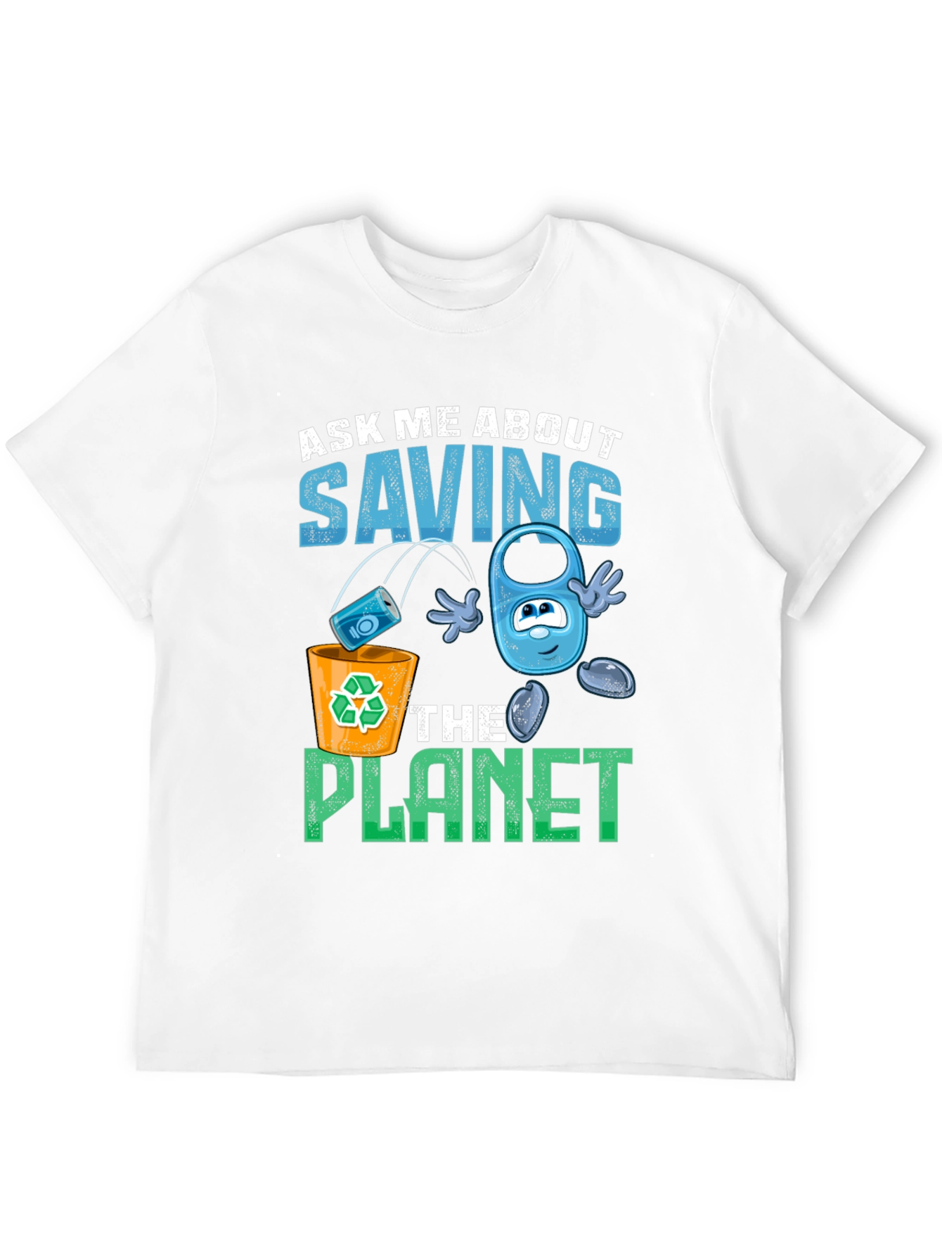 Black Eco-Friendly "Save the Planet" Graphic T-Shirt view 12