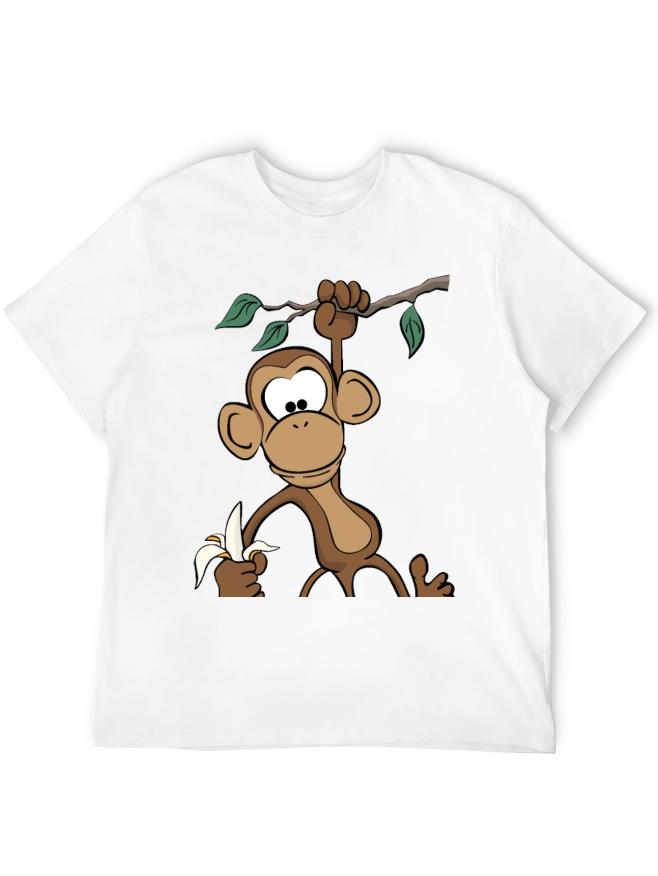 Monkey Banana Cartoon Graphic T-Shirt - 12