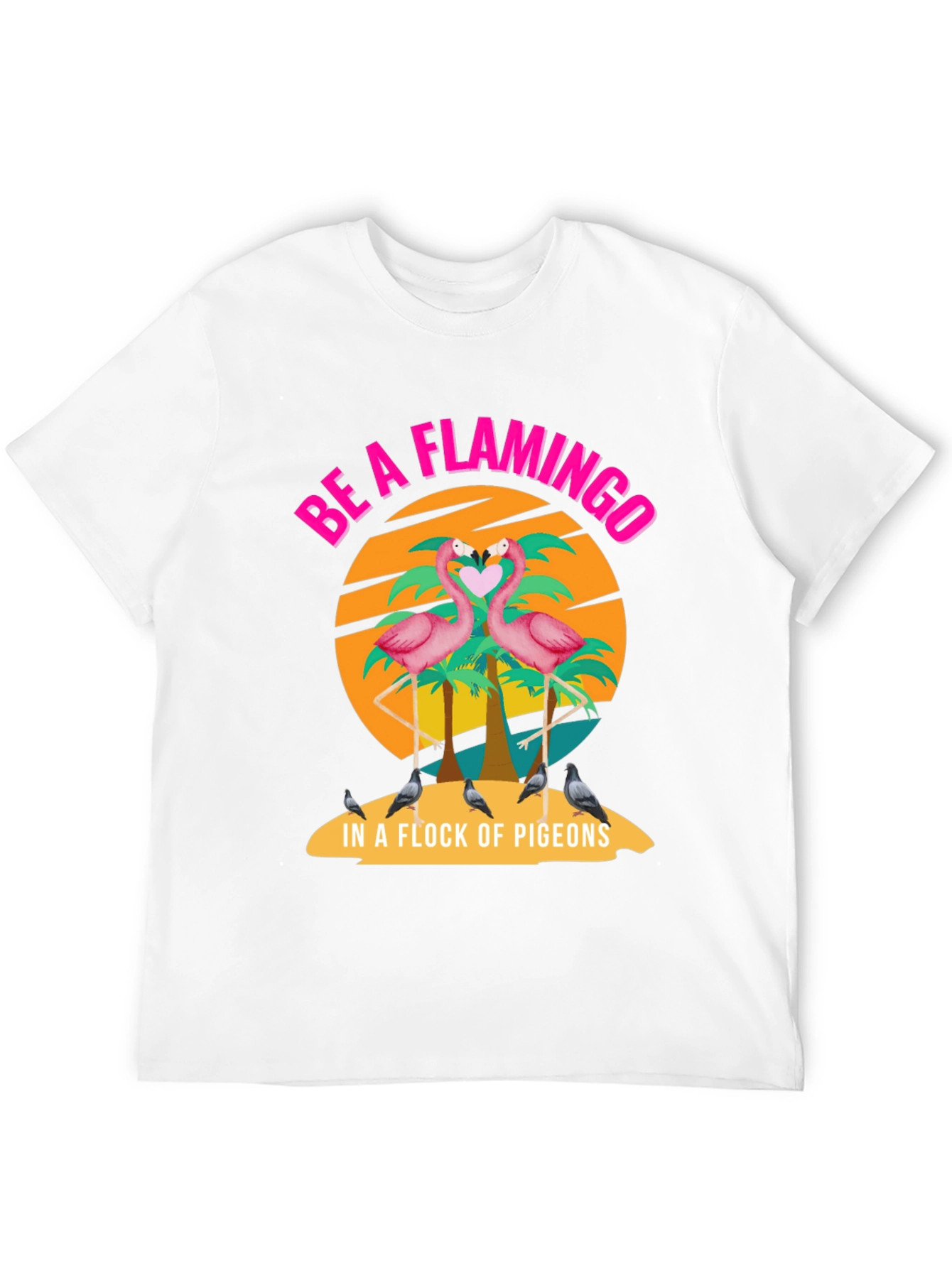 Black Be a Flamingo T-Shirt view 12