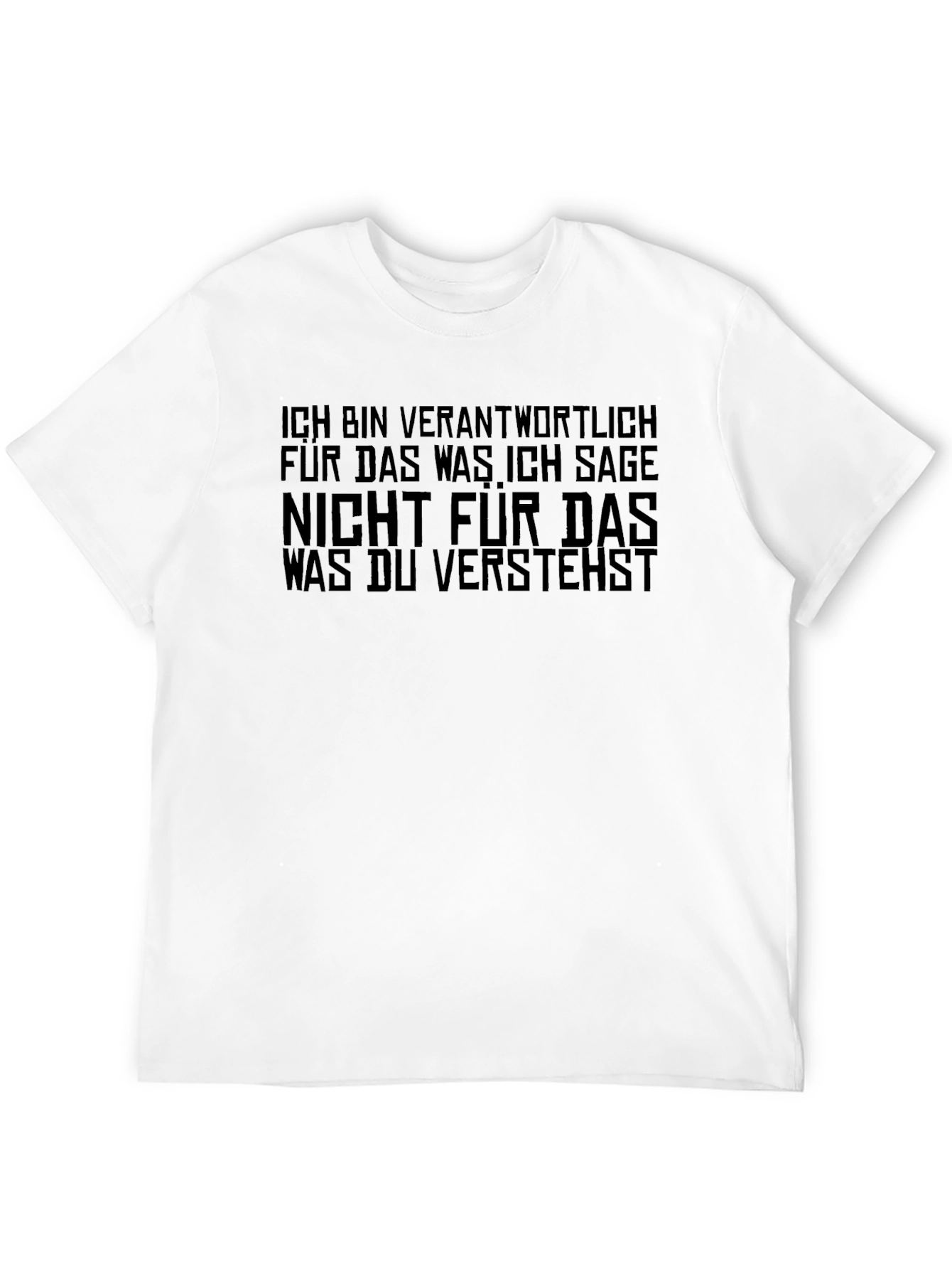 Black Ich Bin Verantwortlich Graphic Tee - German Slogan T-Shirt view 12