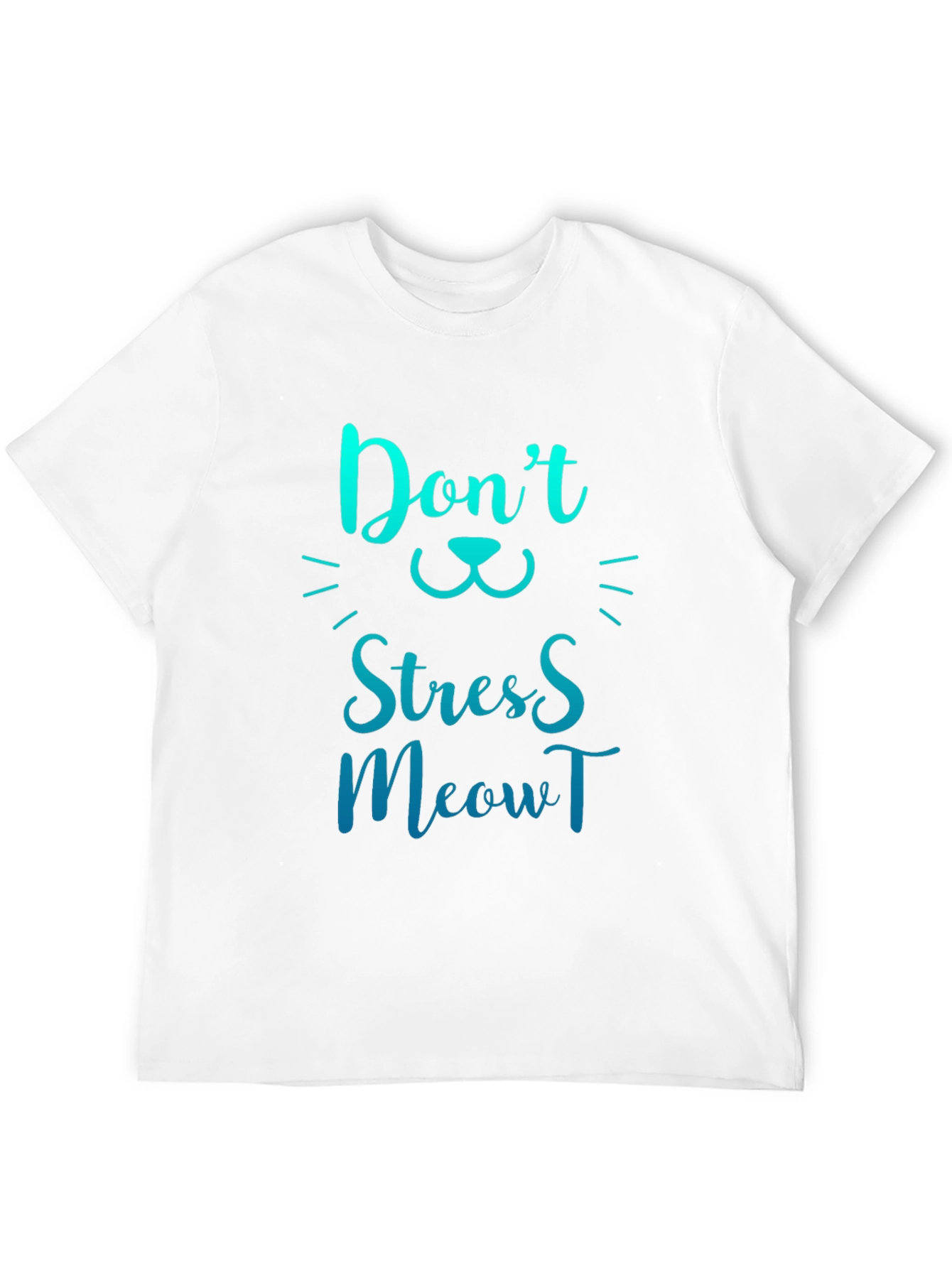 Black Don't Stress Meowt - Novelty Cat T-Shirt view 12