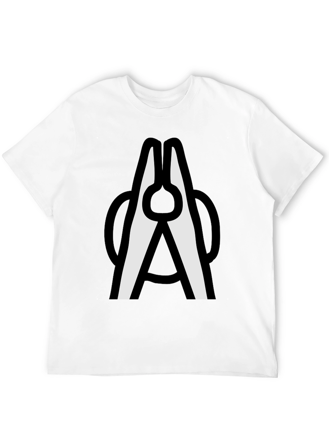 Black Clothespin Graphic T-Shirt - Modern Crew Neck Tee view 12
