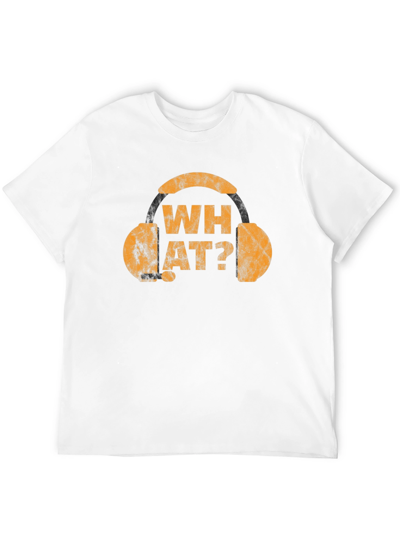Black What? Graphic Tee - Novelty Headphone T-Shirt view 12