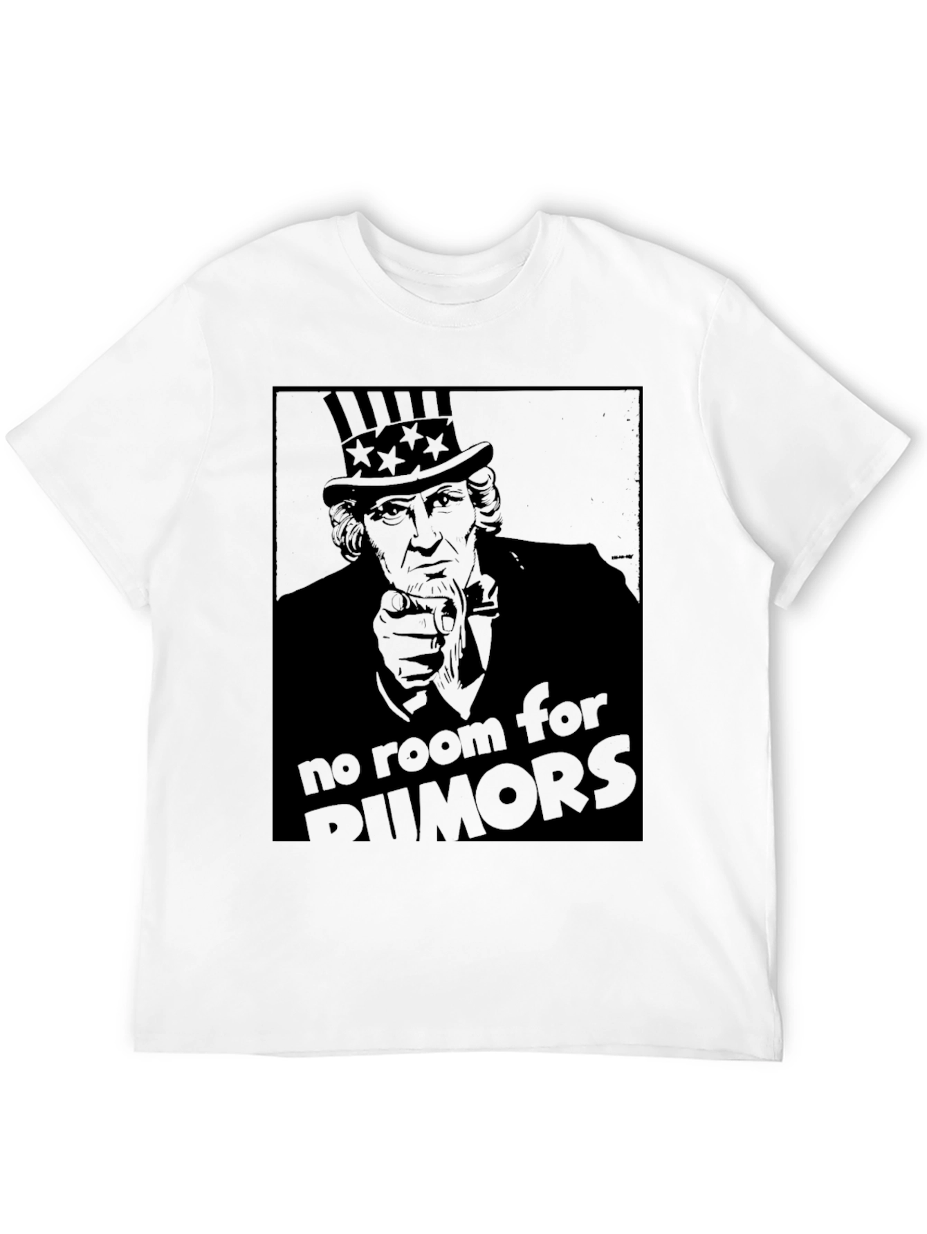 Black Uncle Sam "No Room For Rumors" Graphic T-Shirt view 12