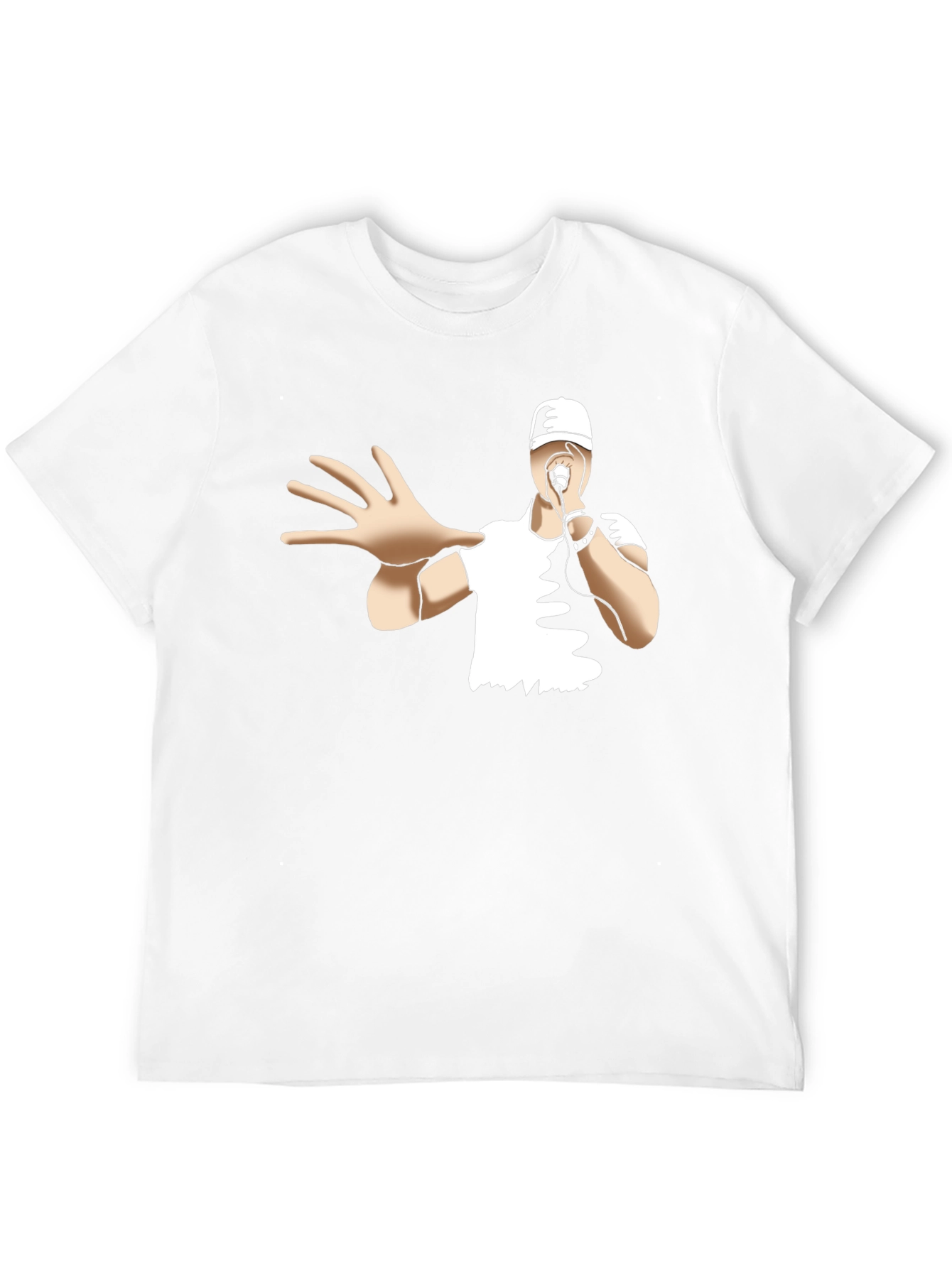 Black Cool Cartoon Rapper Black T-Shirt view 12
