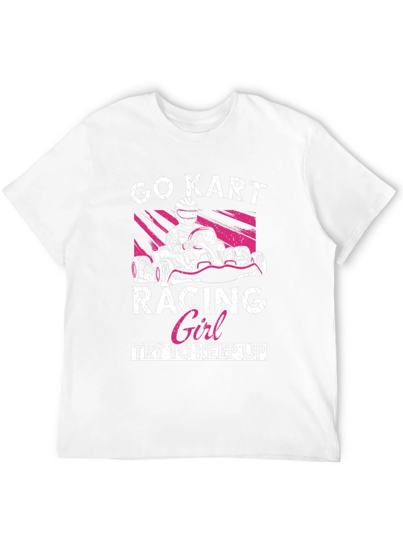 Black Go Kart Racing Girl T-Shirt view 12