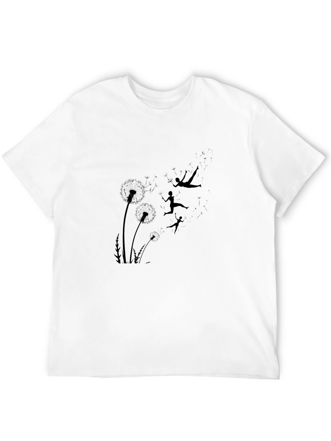 Black Dandelion Dreams T-Shirt - Black Graphic Tee view 12