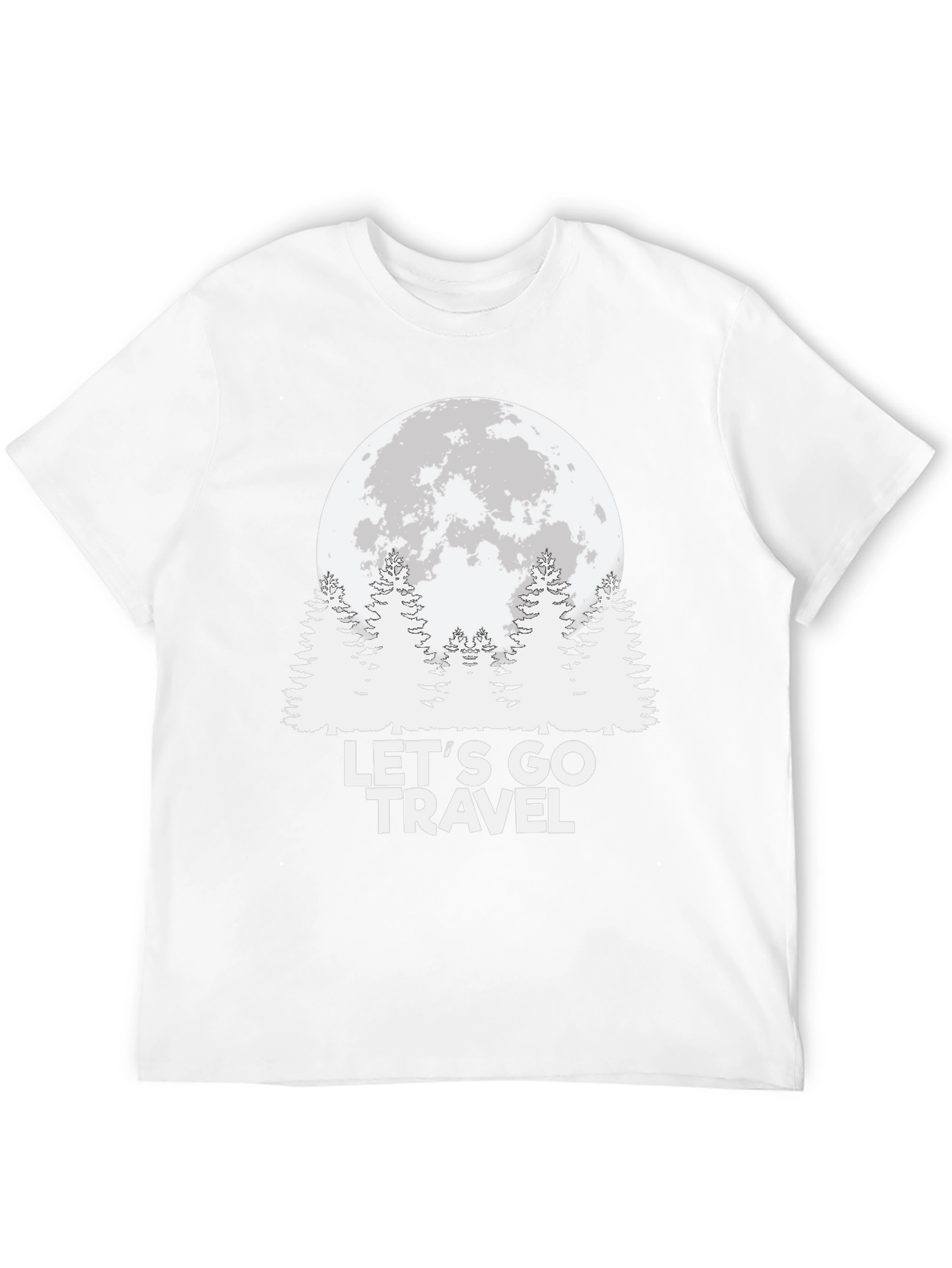 Black Let's Go Travel Moon Graphic Tee - Black view 12
