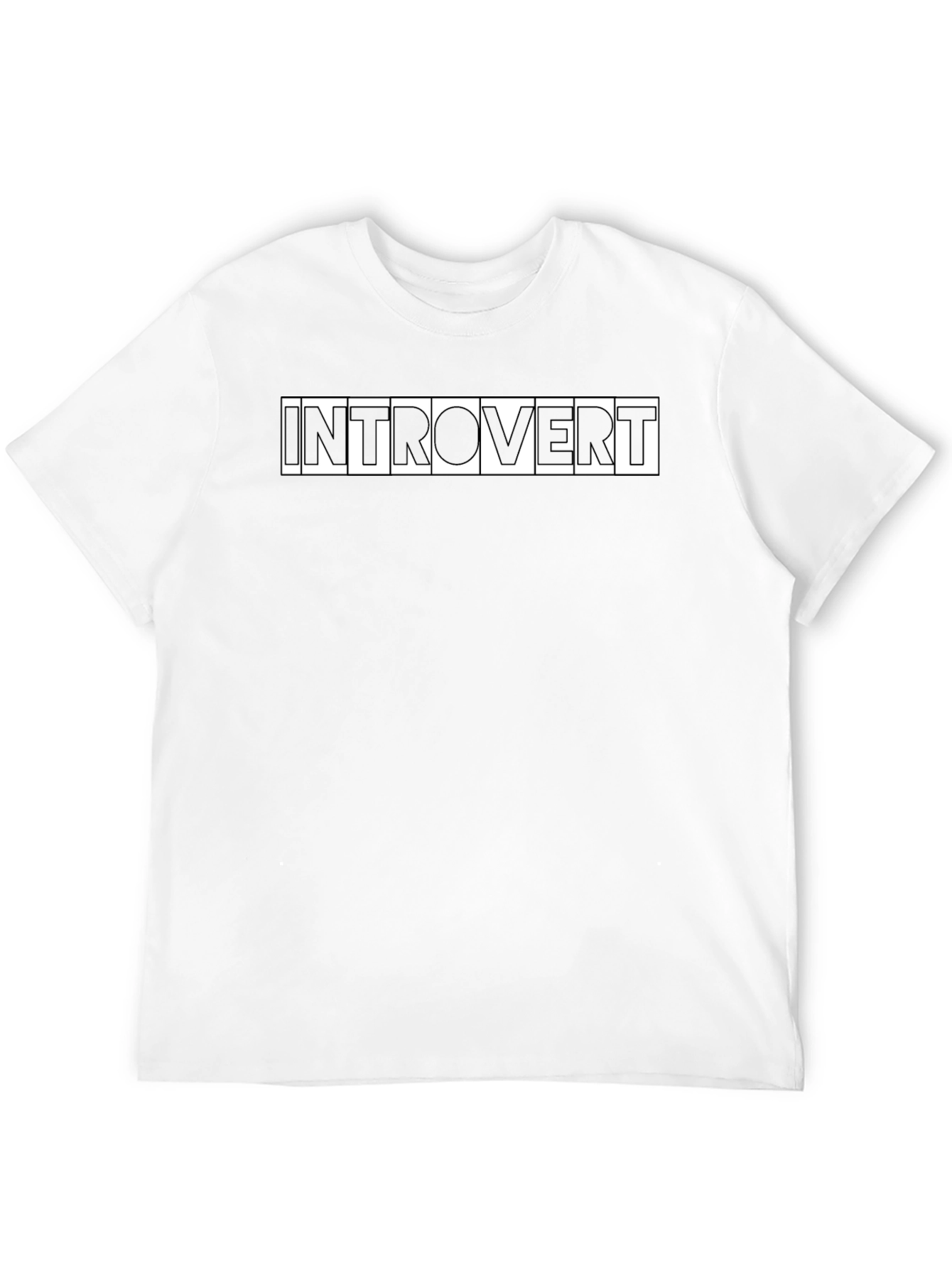 Black Introvert Graphic Tee - Black Cotton T-Shirt view 12