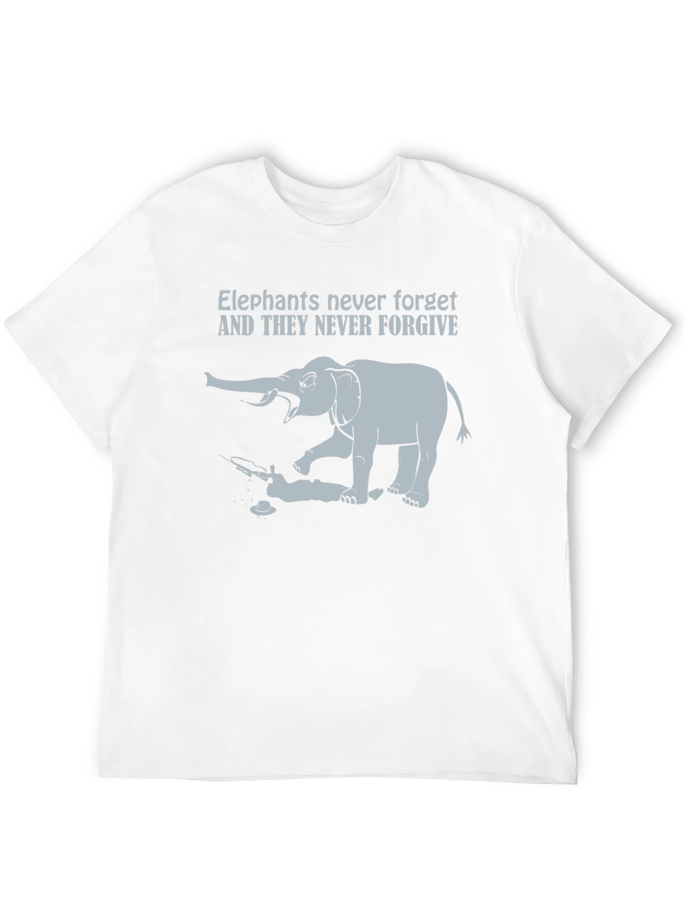 Black Elephant Never Forget T-Shirt - Sarcastic Graphic Tee view 12