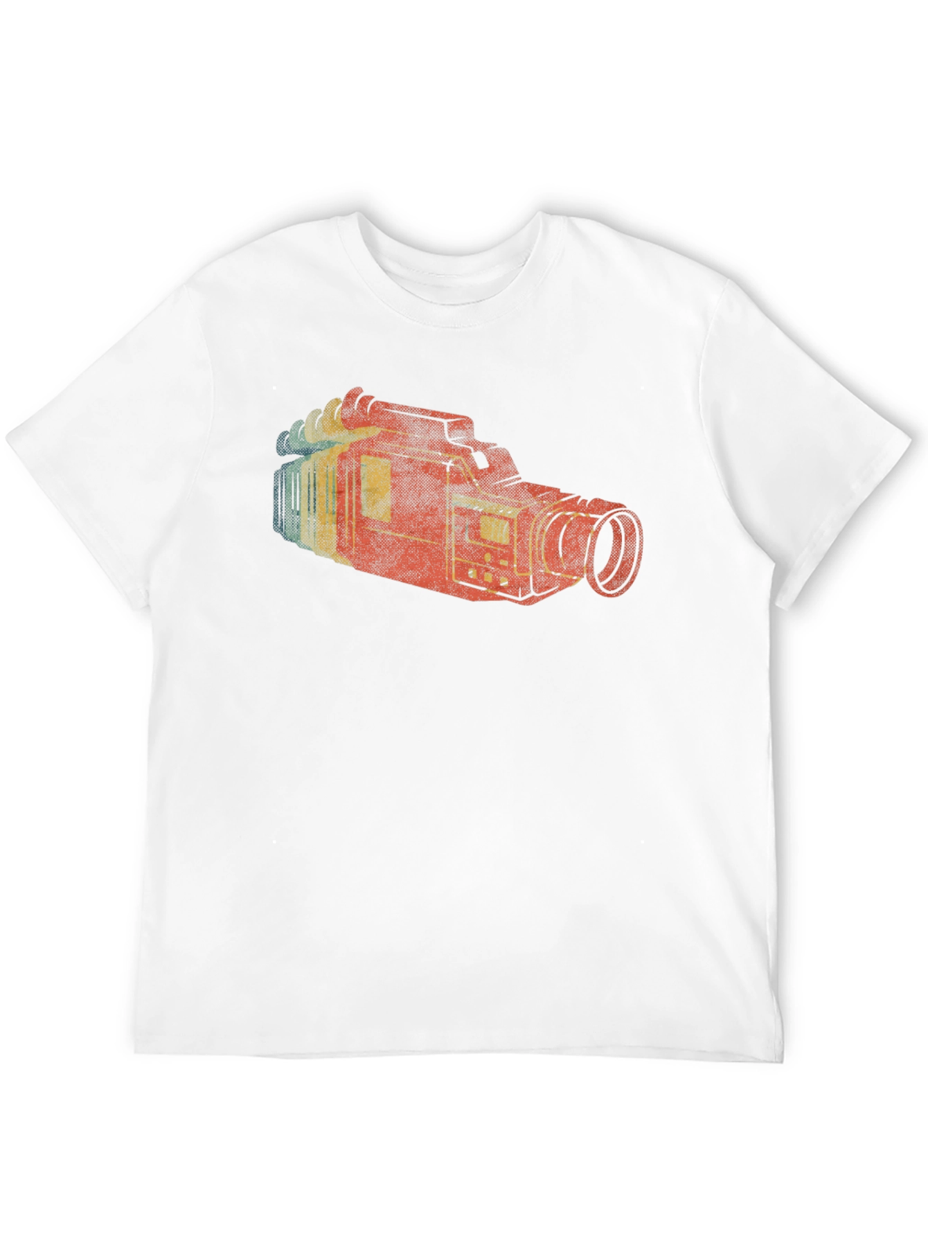 Black Retro Camcorder Graphic Tee - Vintage Style Camera Shirt view 12