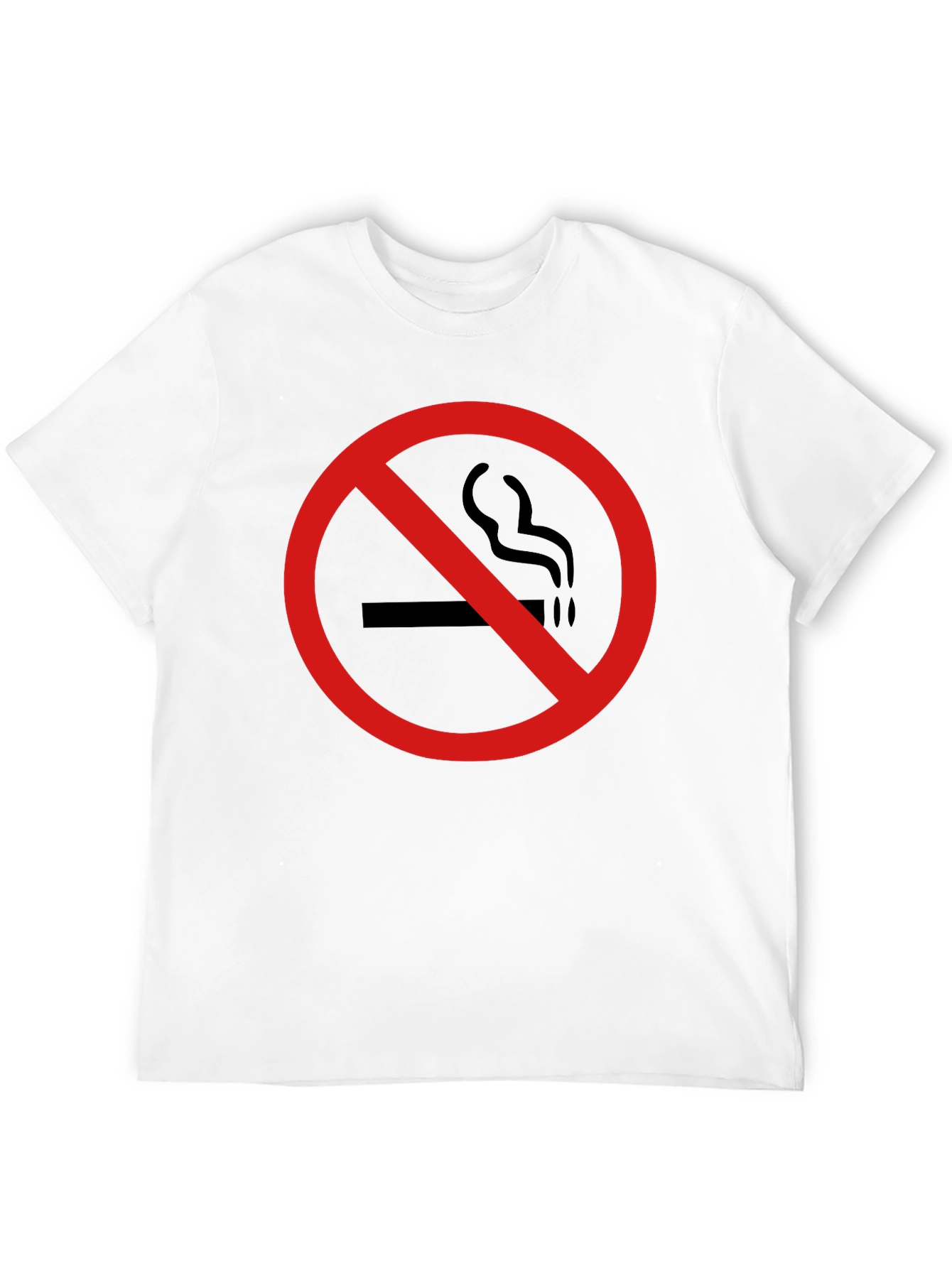 Black No Smoking Symbol Black T-Shirt view 12
