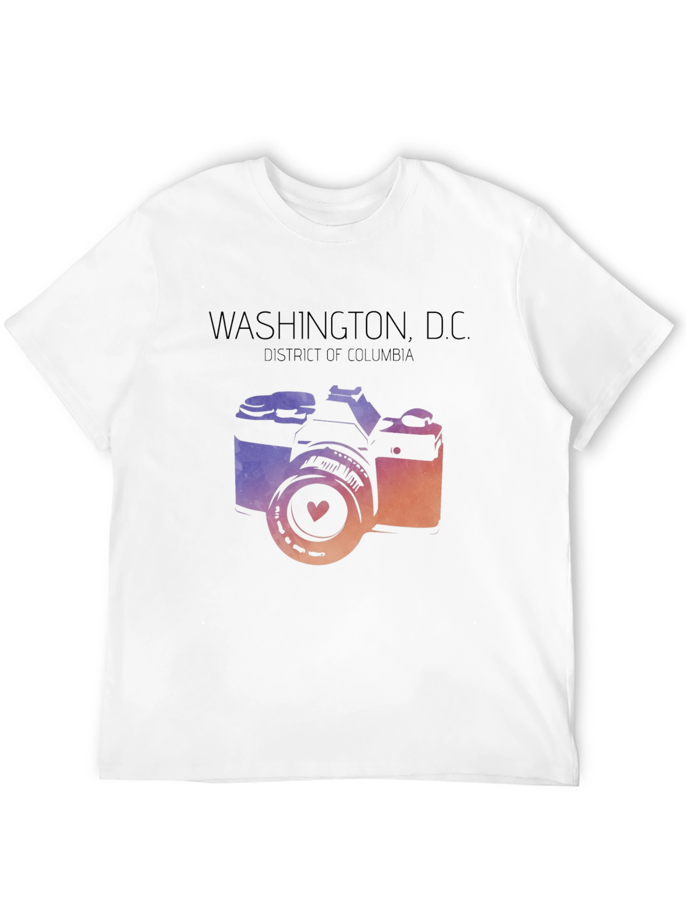 Black Washington D.C. Camera Graphic T-Shirt view 12
