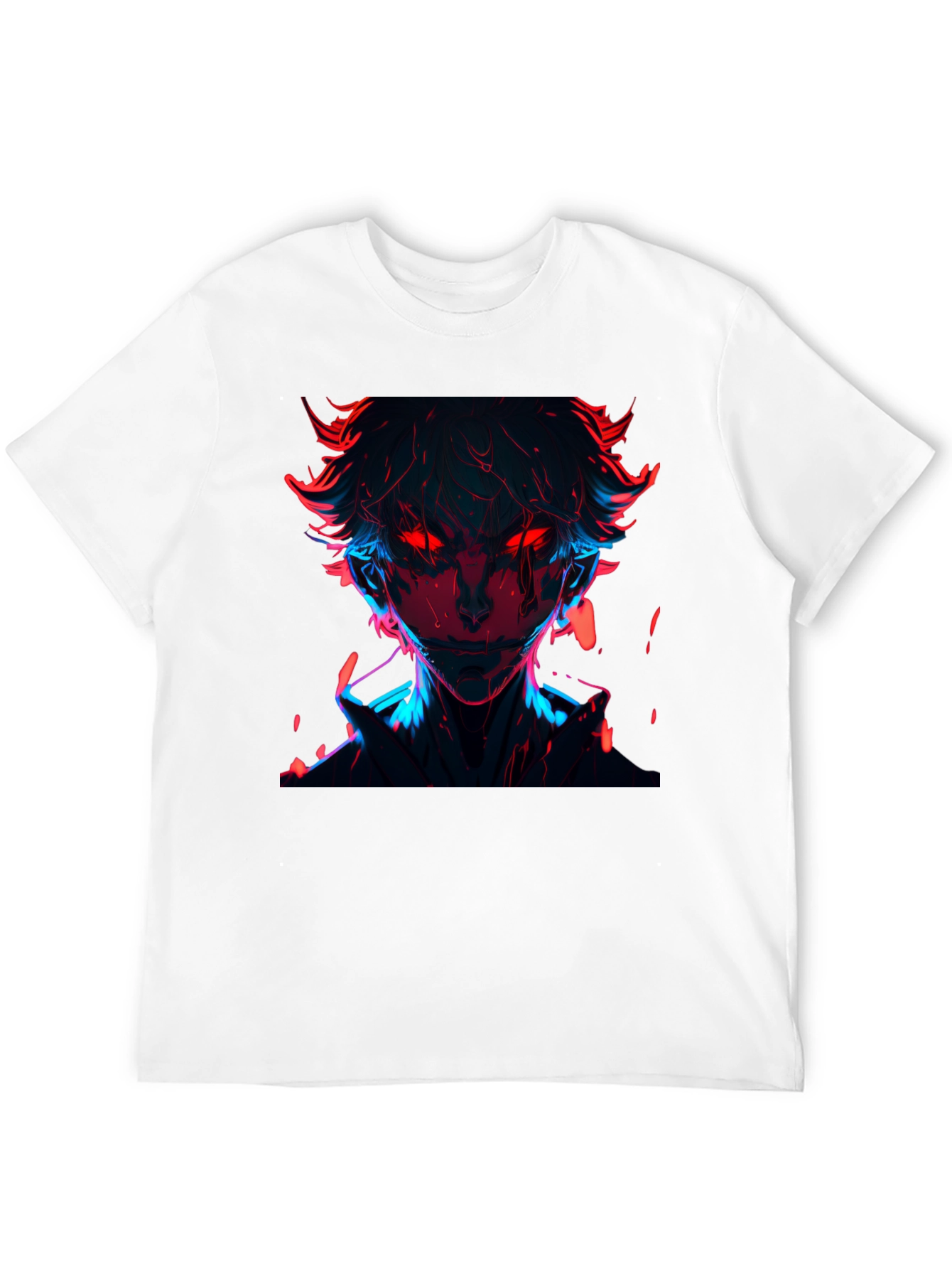 Black Neon Anime Graphic T-Shirt - Cool Streetwear Tee view 12