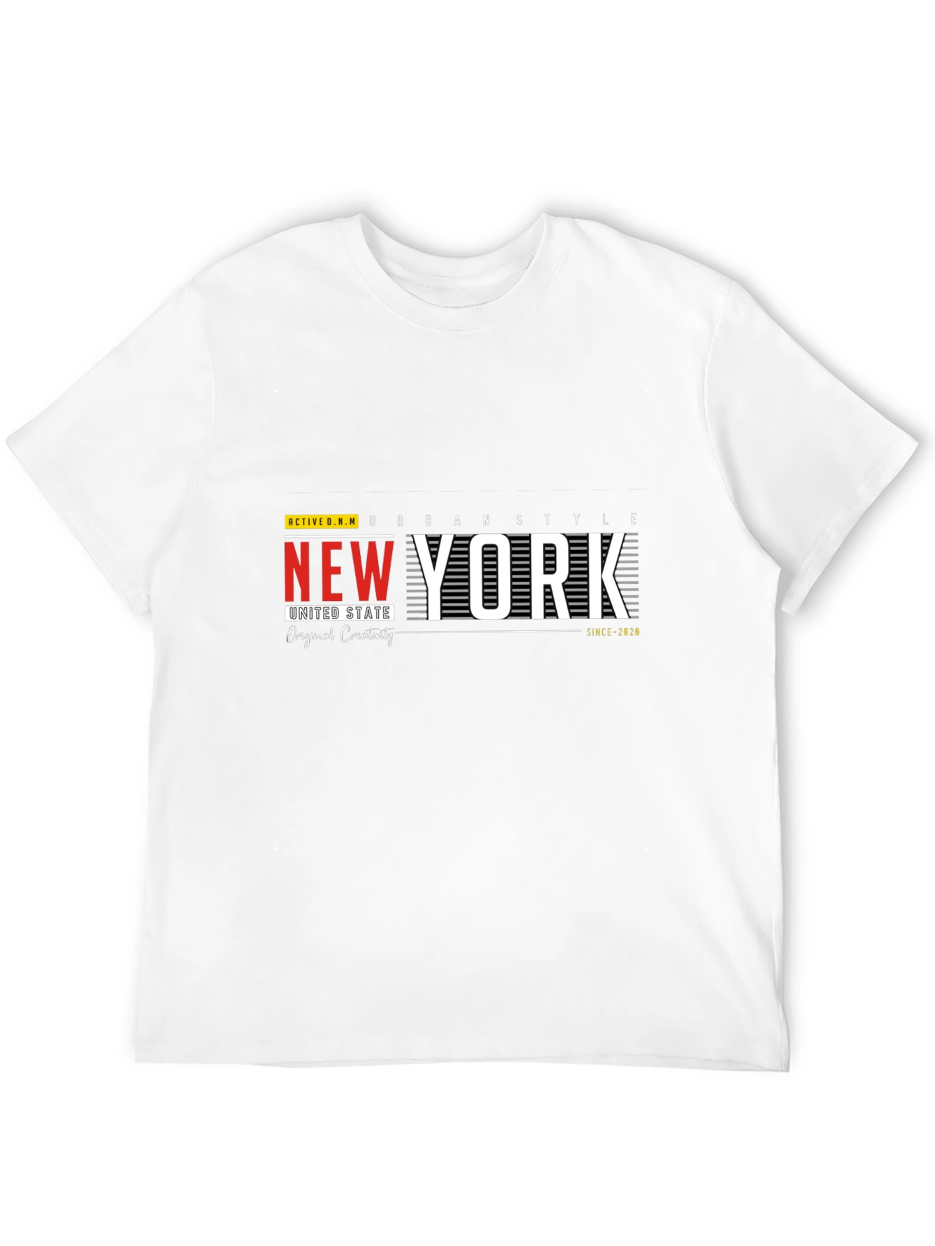 Black New York Urban Style Graphic Print T-Shirt view 12