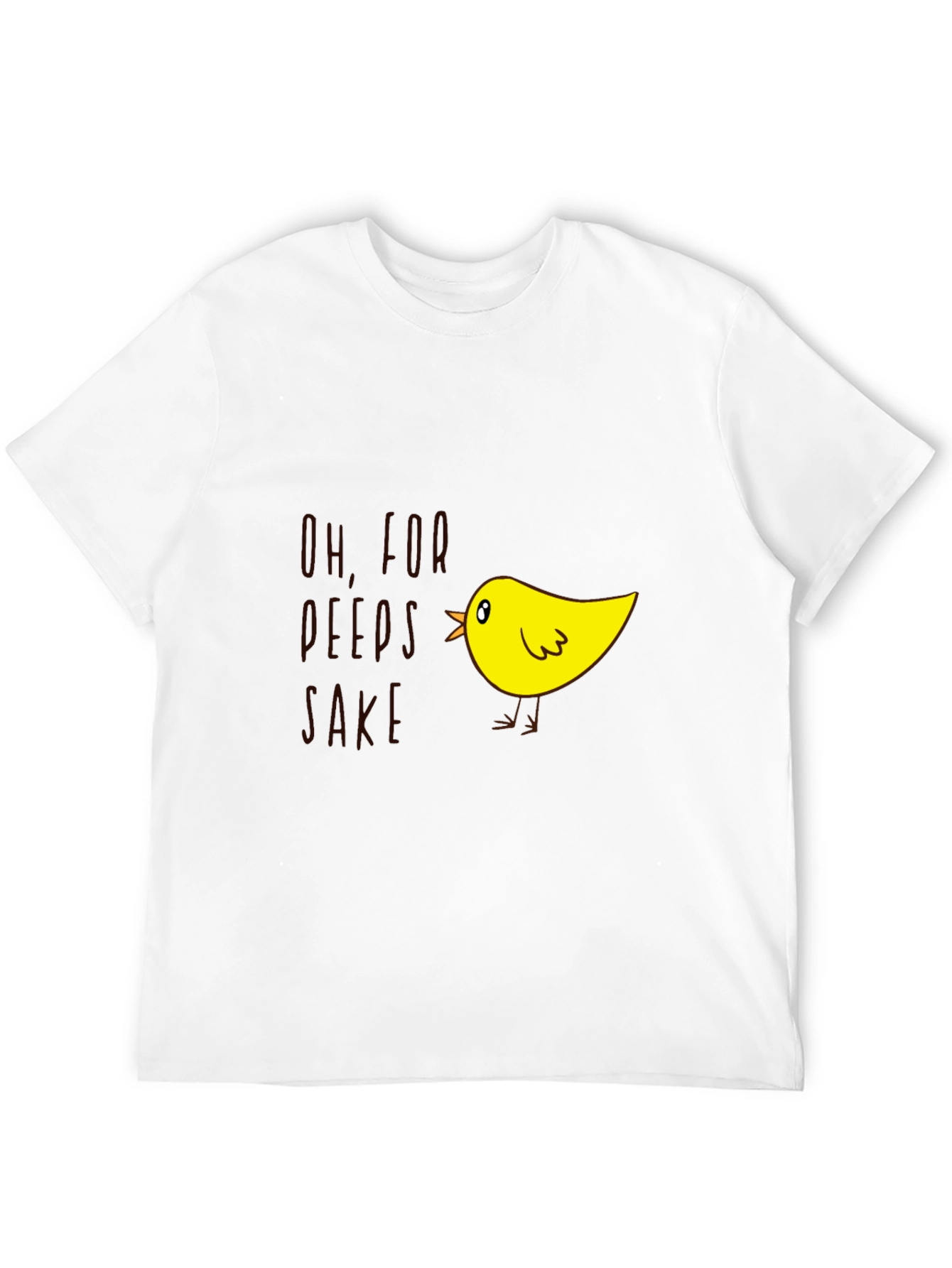 Black Funny Chick T-Shirt - "Oh, For Peep's Sake!" view 12
