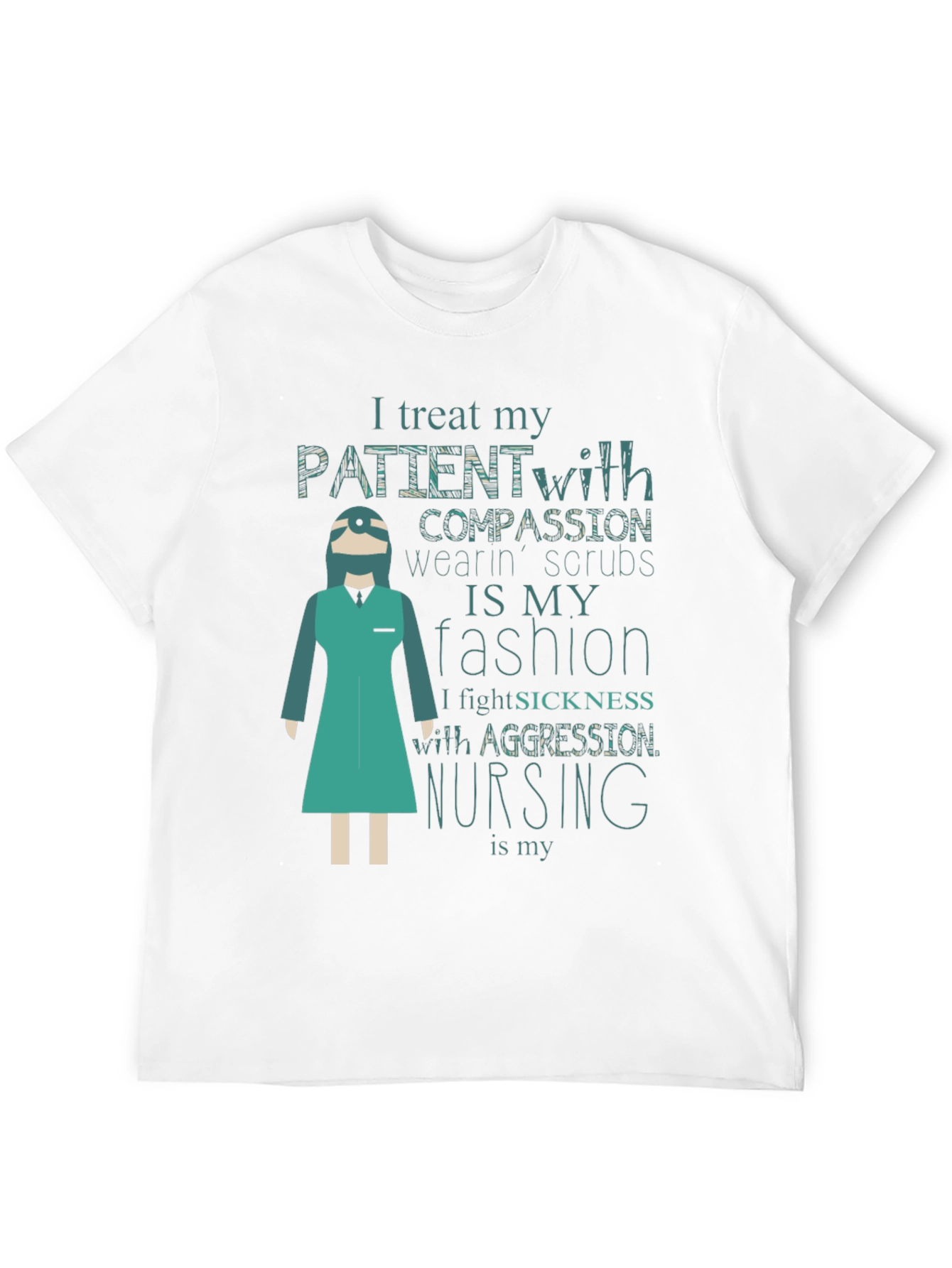 Black Nurse Fashion T-Shirt - Treat Patients with Compassion view 12