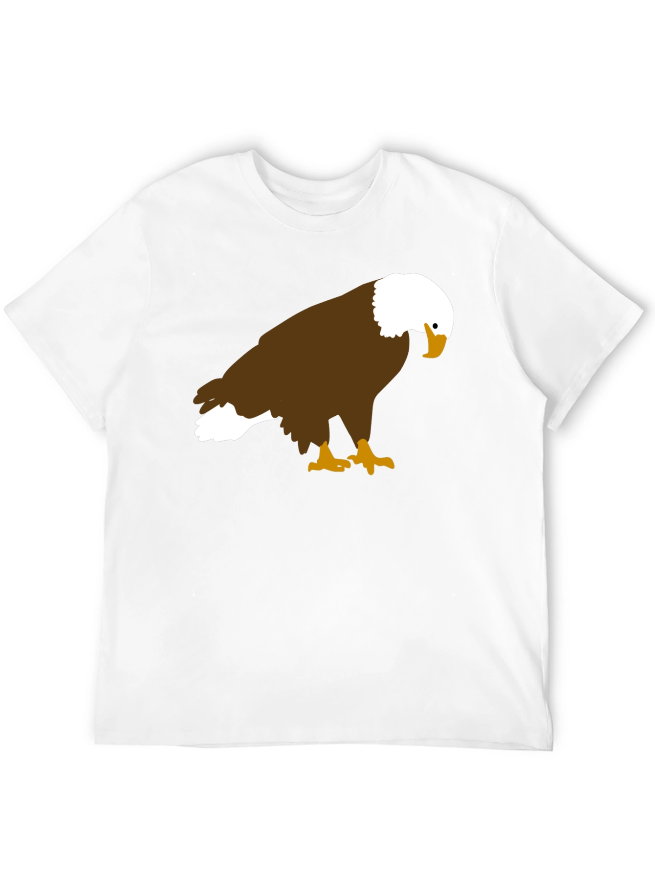 Black Bald Eagle Graphic Tee - Black Cotton Blend view 12