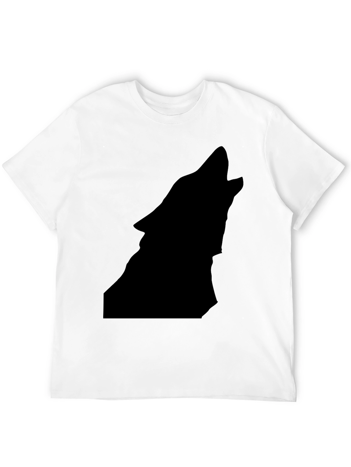 Black Black Wolf Silhouette Graphic Tee - Men's Casual Shirt view 12