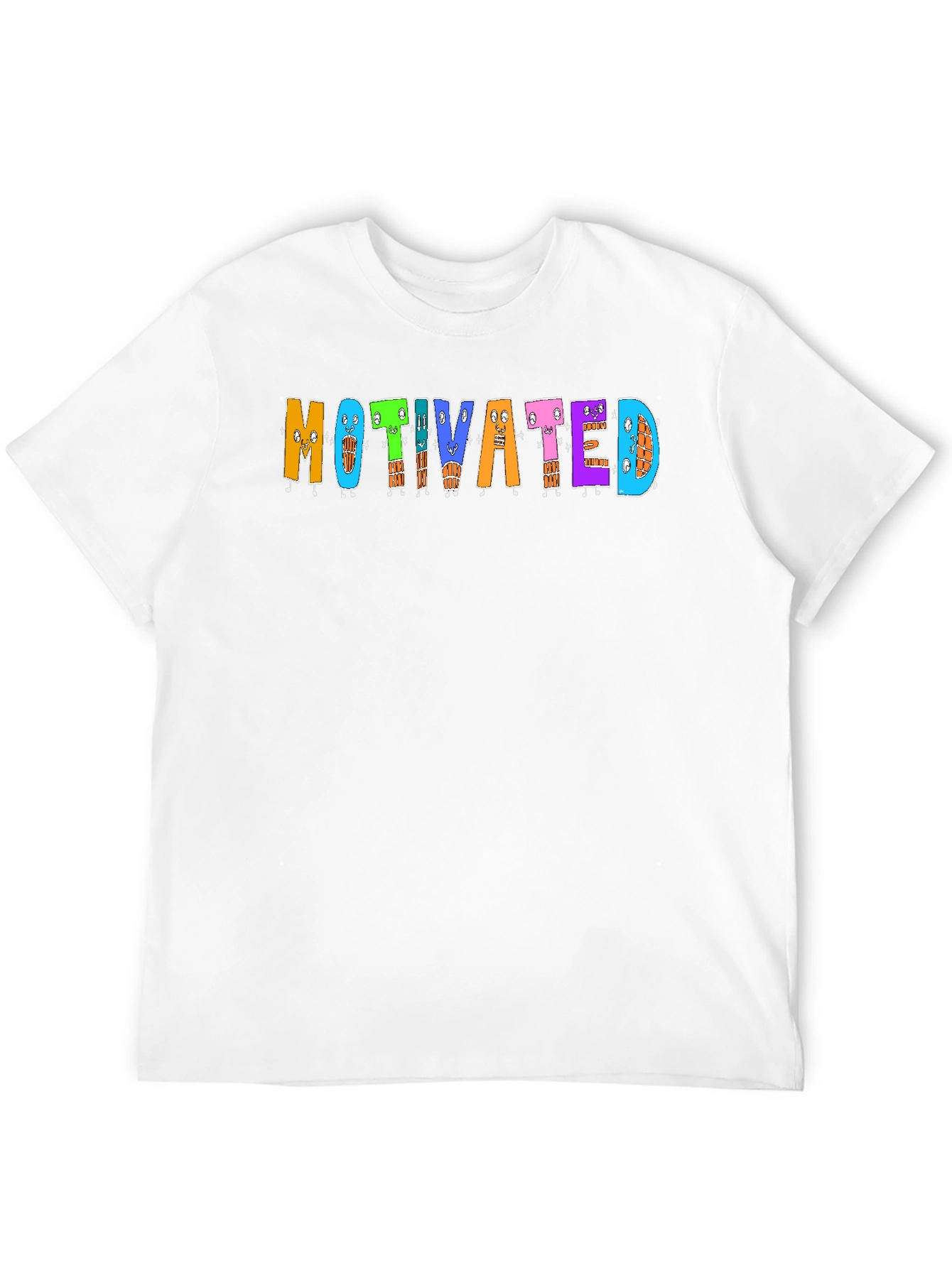 Black Motivated Cartoon Graphic T-Shirt view 12