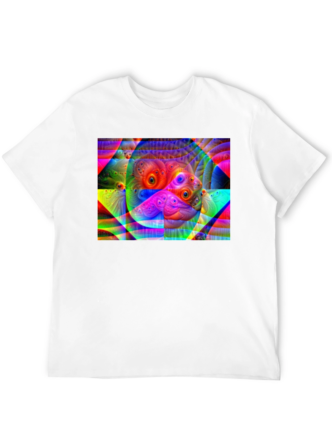 Black Eye-Catching Abstract Graphic Black T-Shirt view 12