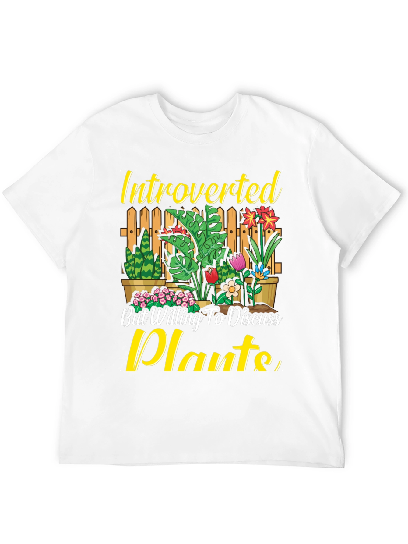 Black Introverted Plants Graphic T-Shirt view 12