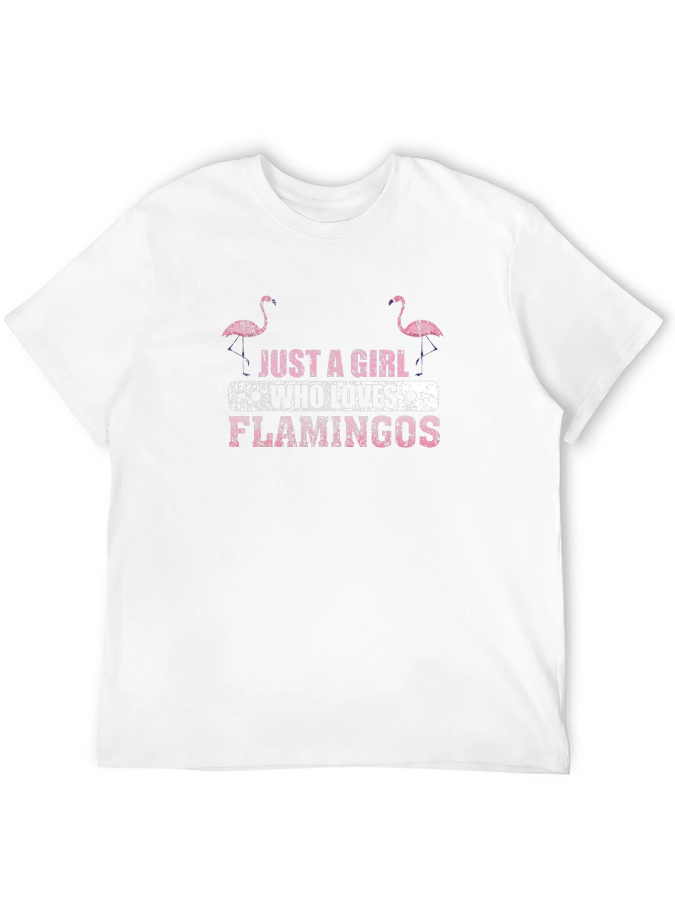Black Just a Girl Who Loves Flamingos Graphic Tee view 12