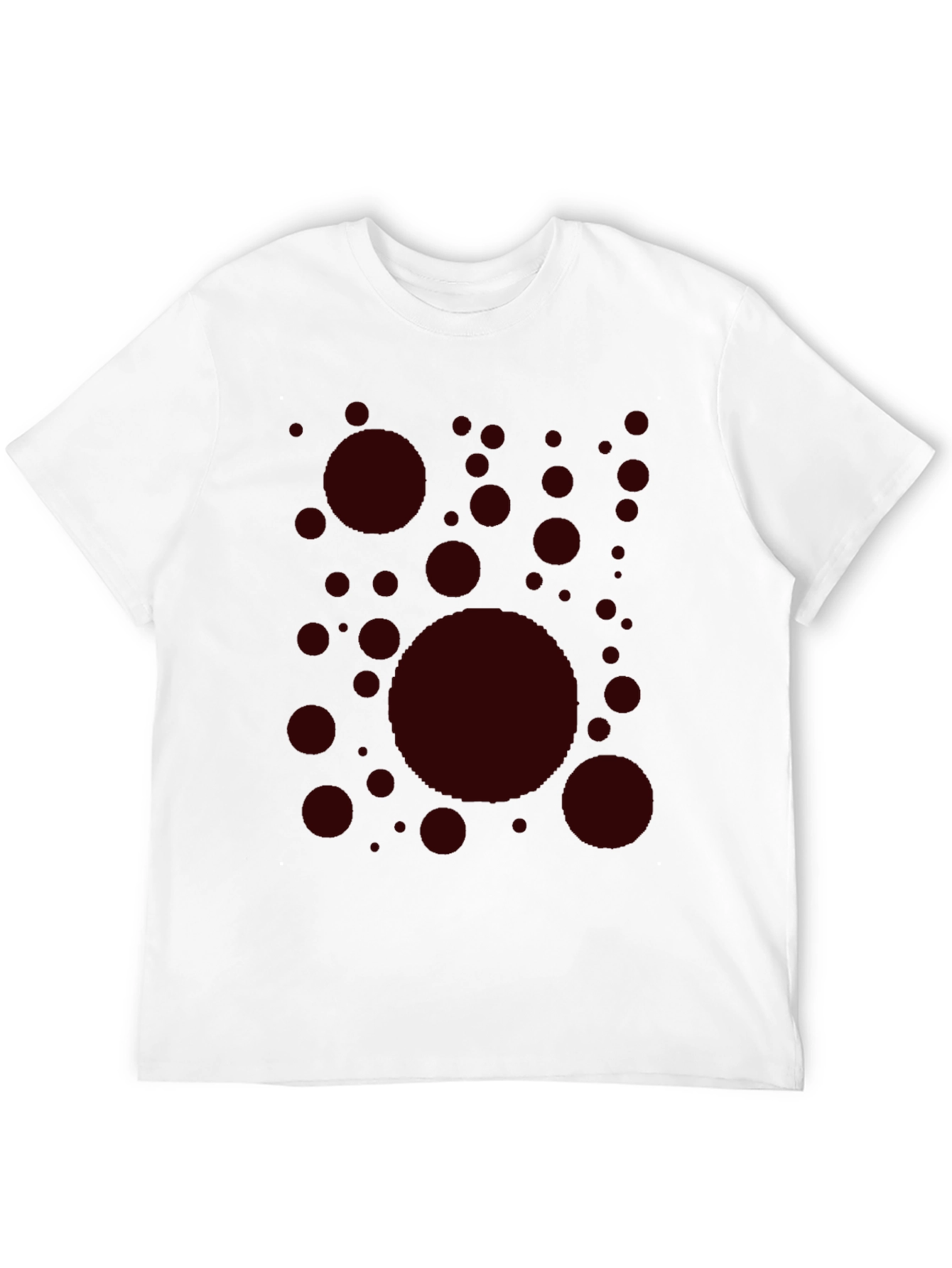 Black Modern Circle Pattern Tee - Casual Style view 12
