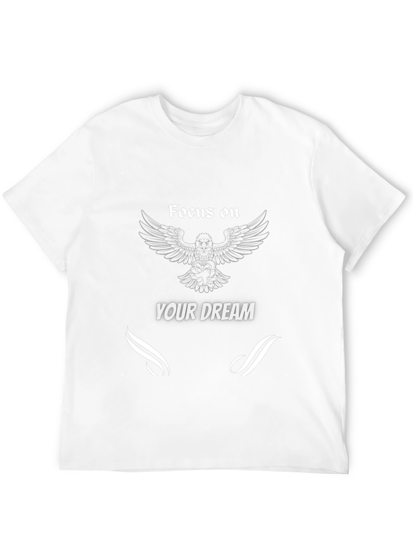 Black Focus On Your Dream T-Shirt - Motivational Eagle Design view 12