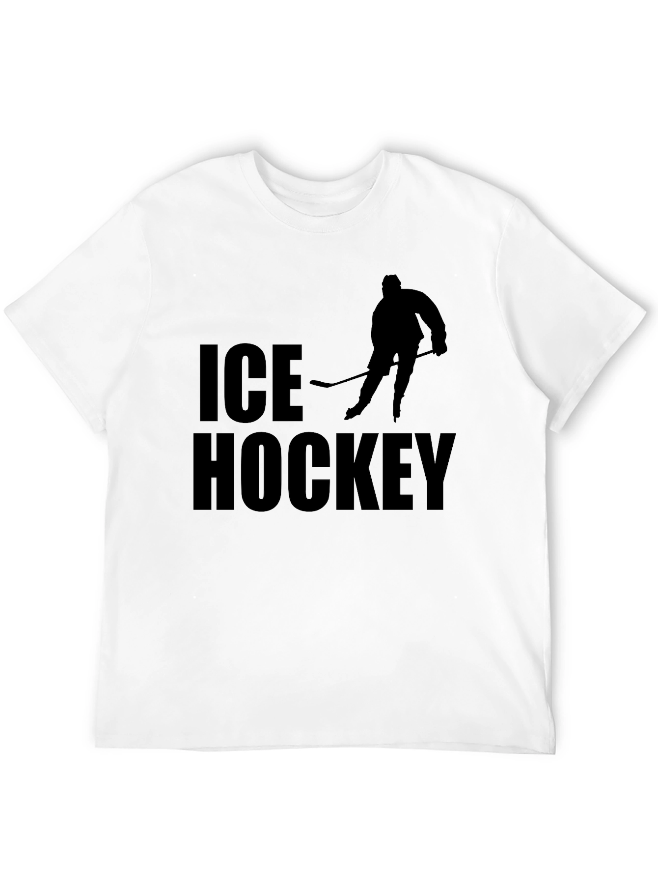 Black Ice Hockey Graphic Tee - Sporty Black T-Shirt view 12