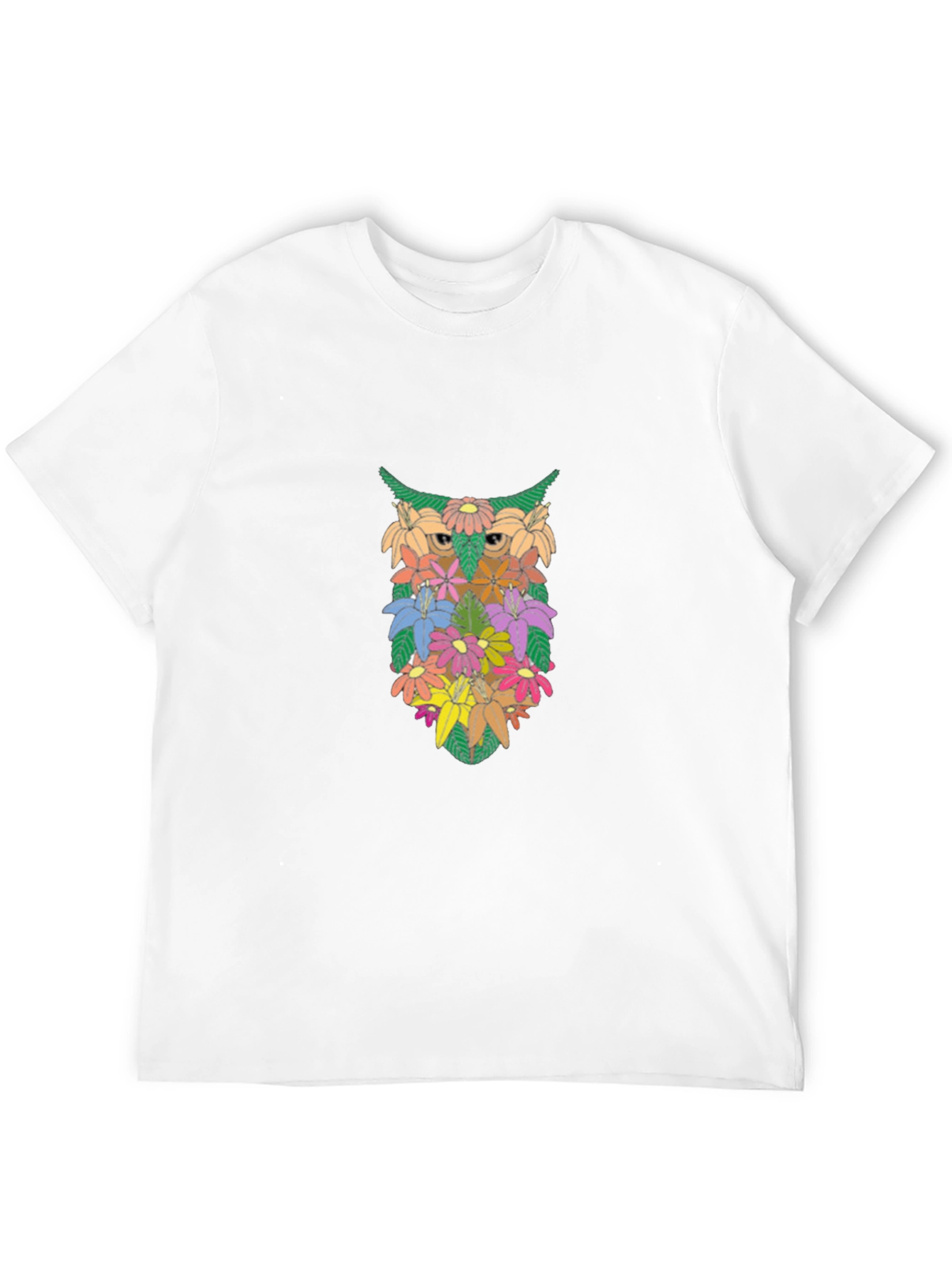 Black Floral Owl Graphic Tee - Unique Design view 12