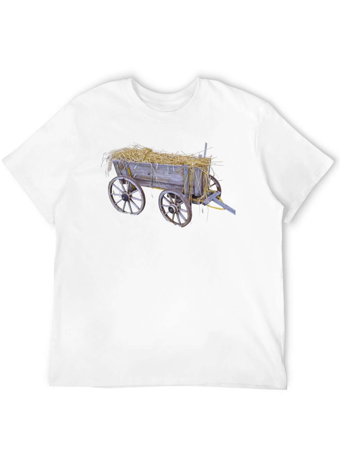 Black Hay Cart Graphic Tee - Black Cotton T-Shirt view 12