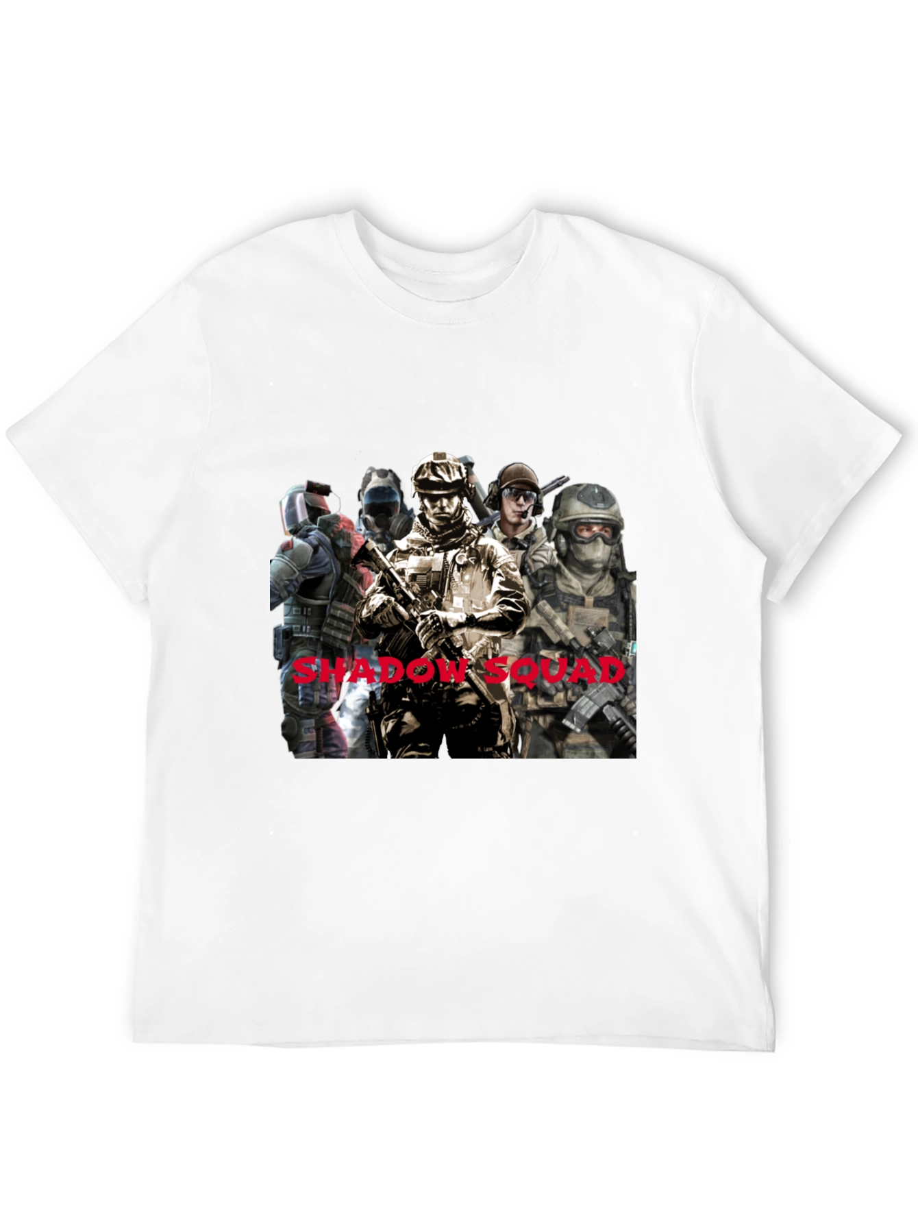 Black Shadow Squad Graphic T-Shirt, Black Cotton Tee view 12