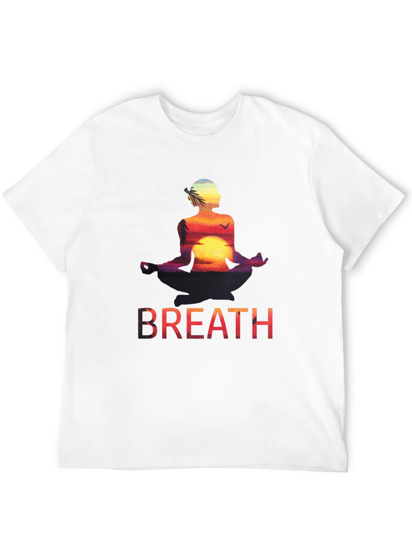Black Zen Breath Meditation Graphic Tee view 12