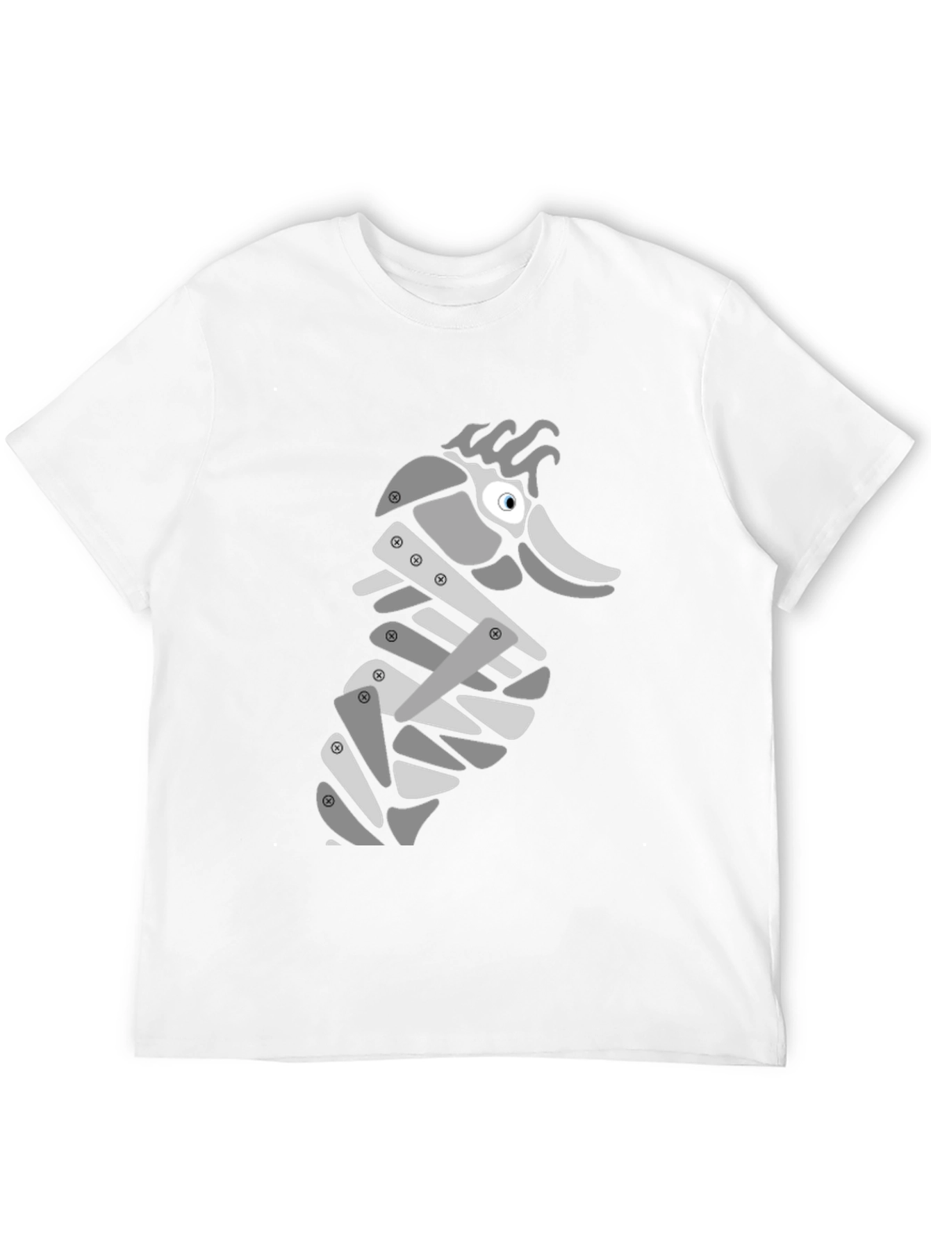 Black Modern Seahorse Graphic Tee - Black view 12