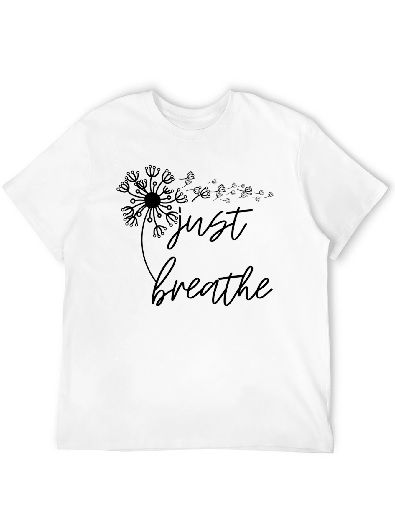 Black Just Breathe Black Graphic Tee view 12