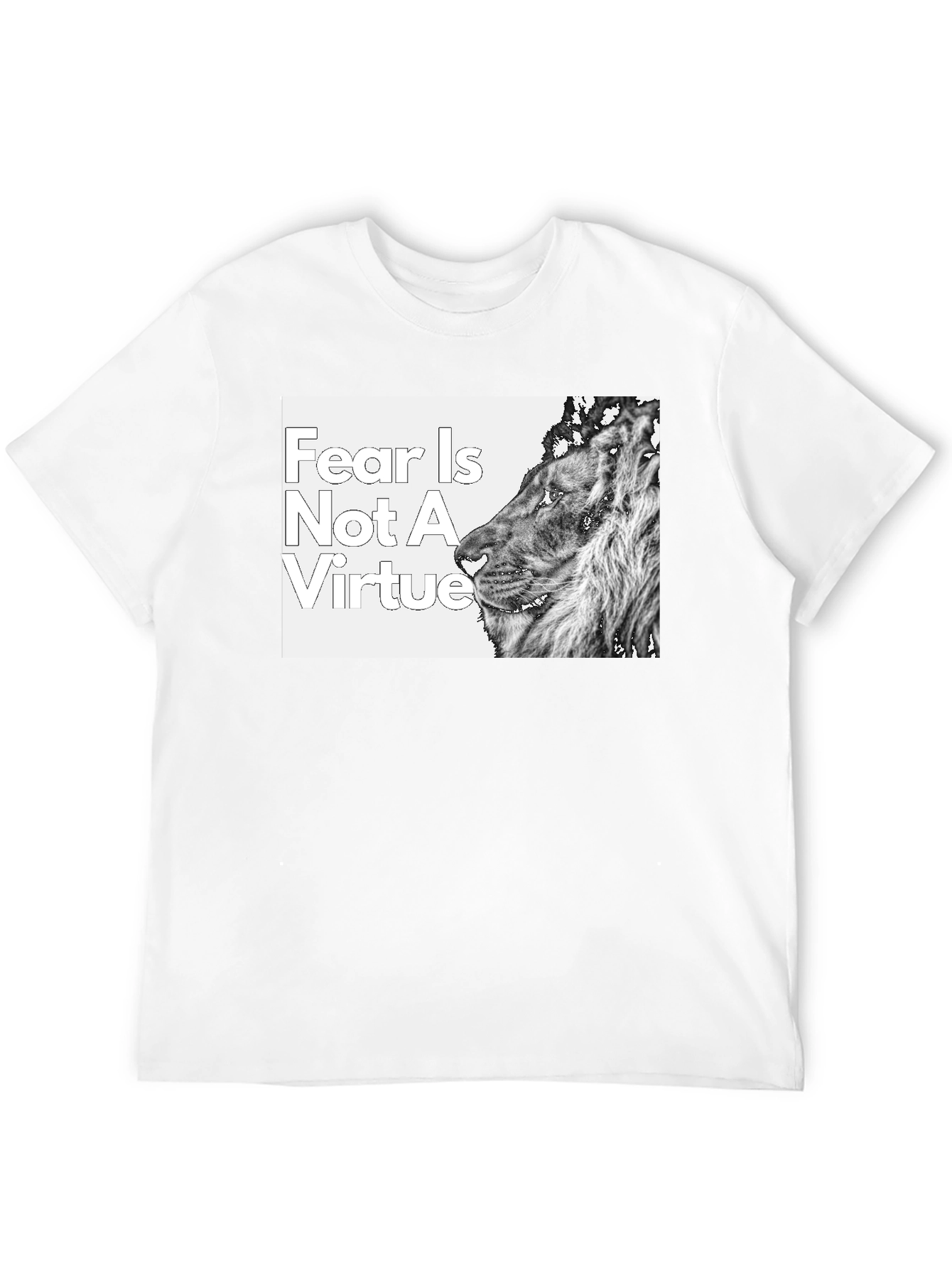 Black Fear is Not a Virtue Lion T-Shirt view 12