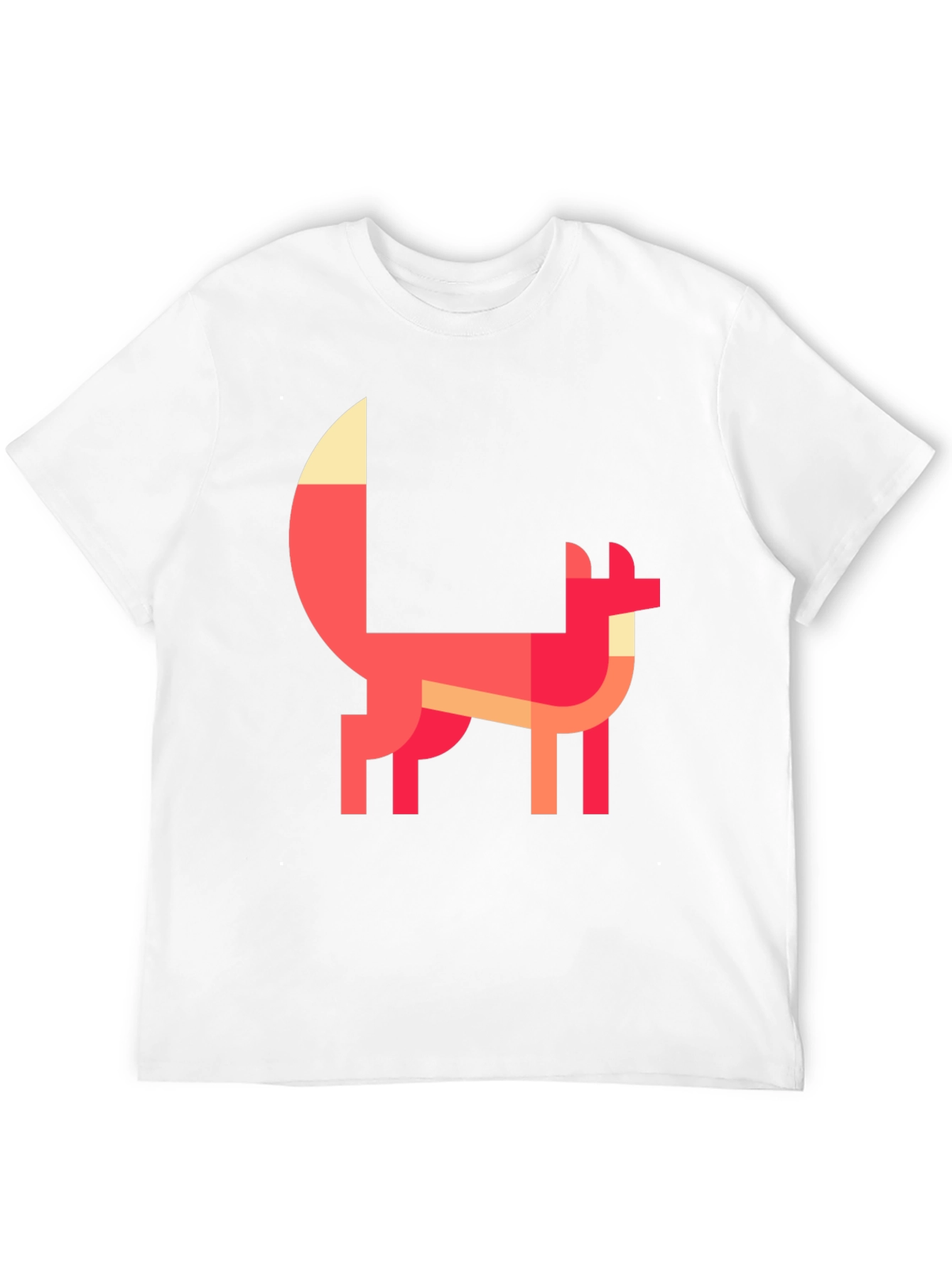 Black Geometric Fox Graphic Tee - Stylish Black T-Shirt view 12